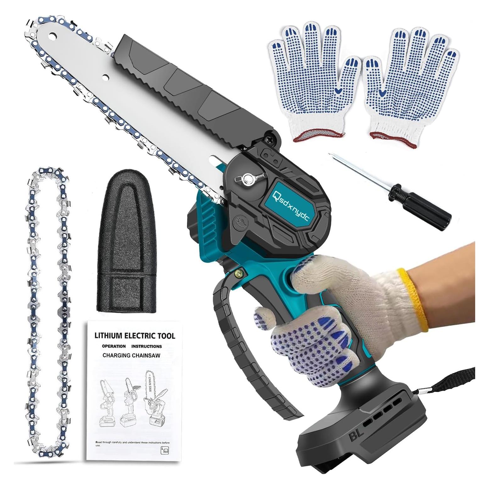 Mini Motosierra Inalámbrica QSDXNYDC 6" para Makita 18V