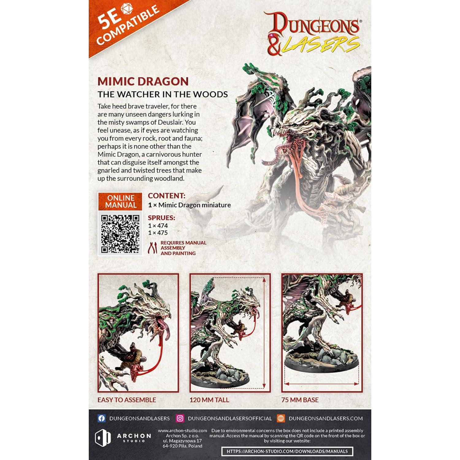 Miniatura Dragón Mimic Archon Studio 12.7 cm para DND