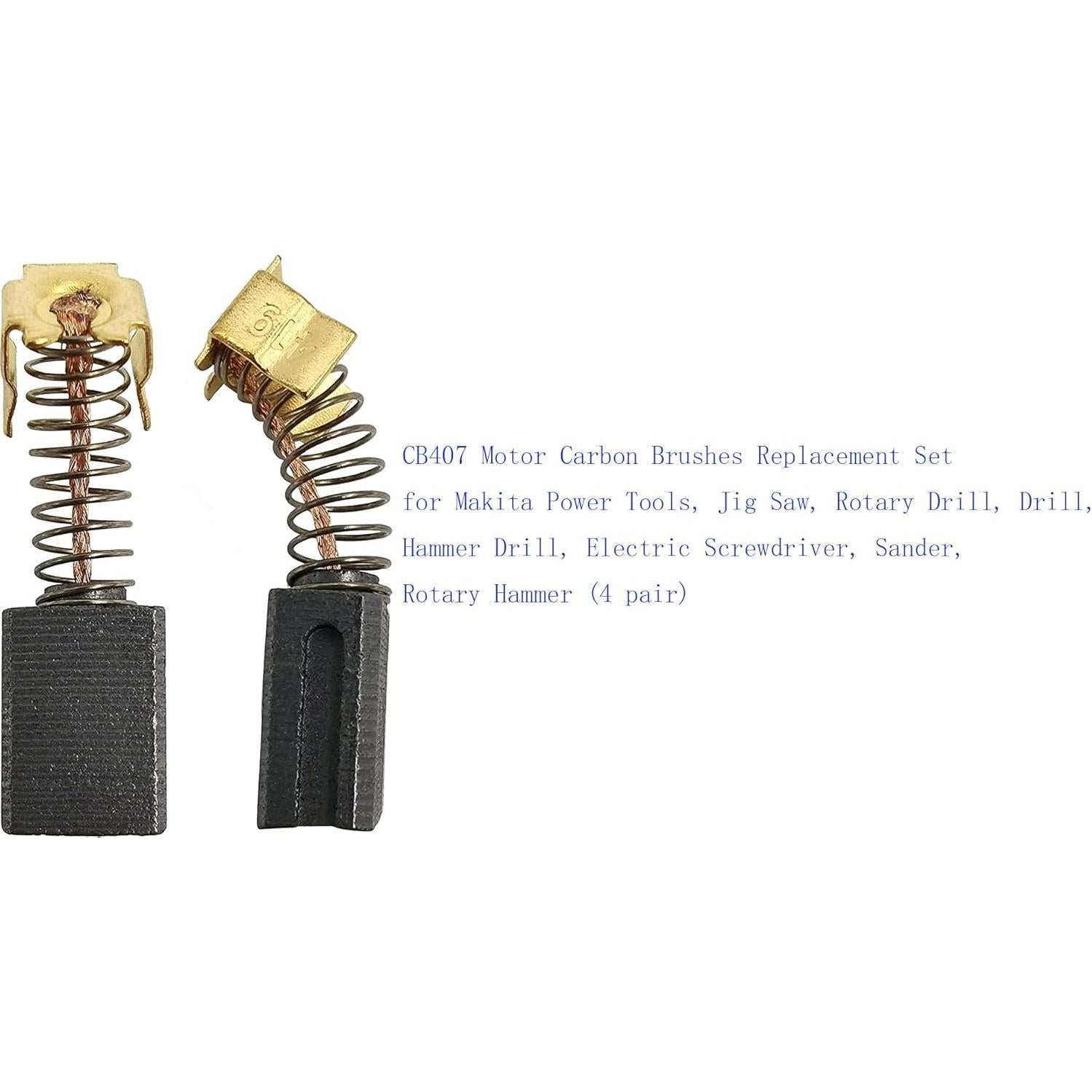 Juego de Cepillos de Carbón CB407 para Herramientas Eléctricas Makita - 4 Pares