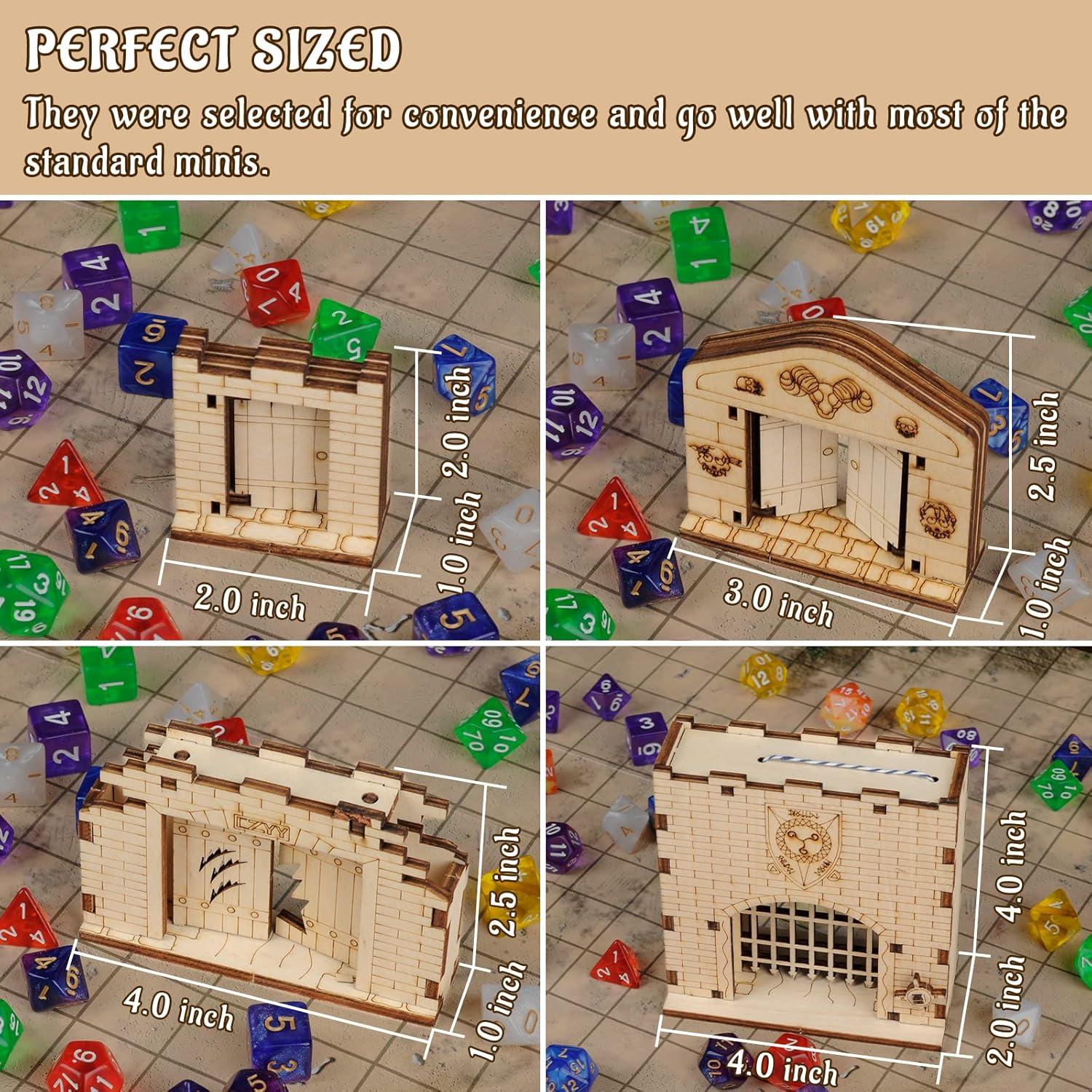 Miniaturas de Puertas de Mazmorras CZYY - Juego de 4