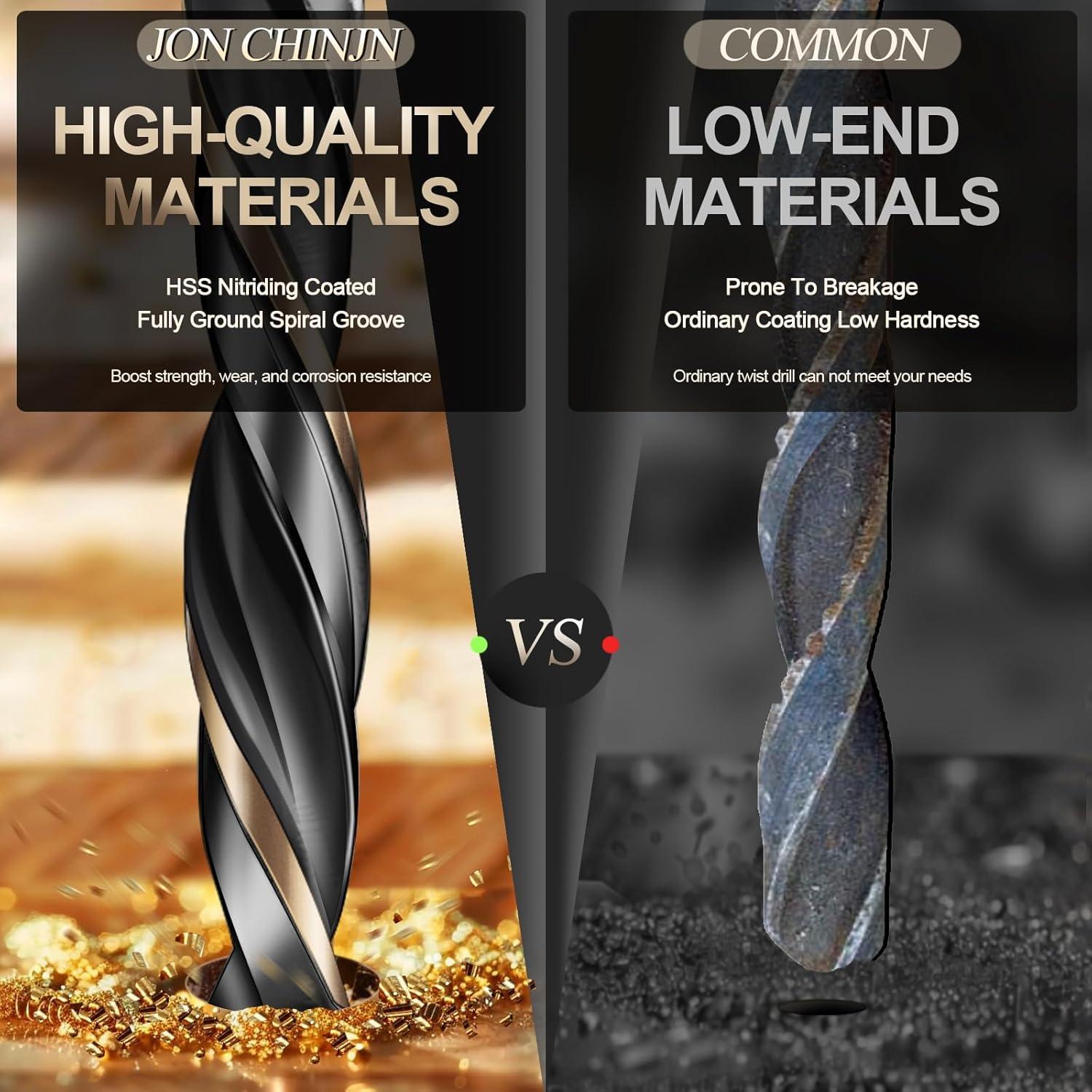 Juego de brocas 13 piezas Jonchinjn HSS hexagonal 1,6 a 6,4 cm