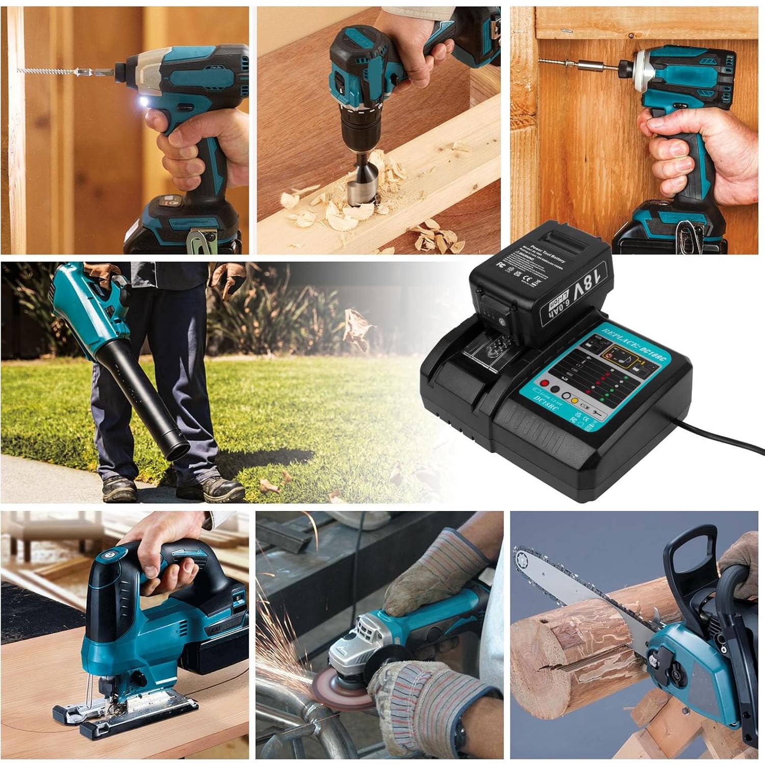 Cargador Rápido Makita DC18RC 14.4V-18V Li-Ion