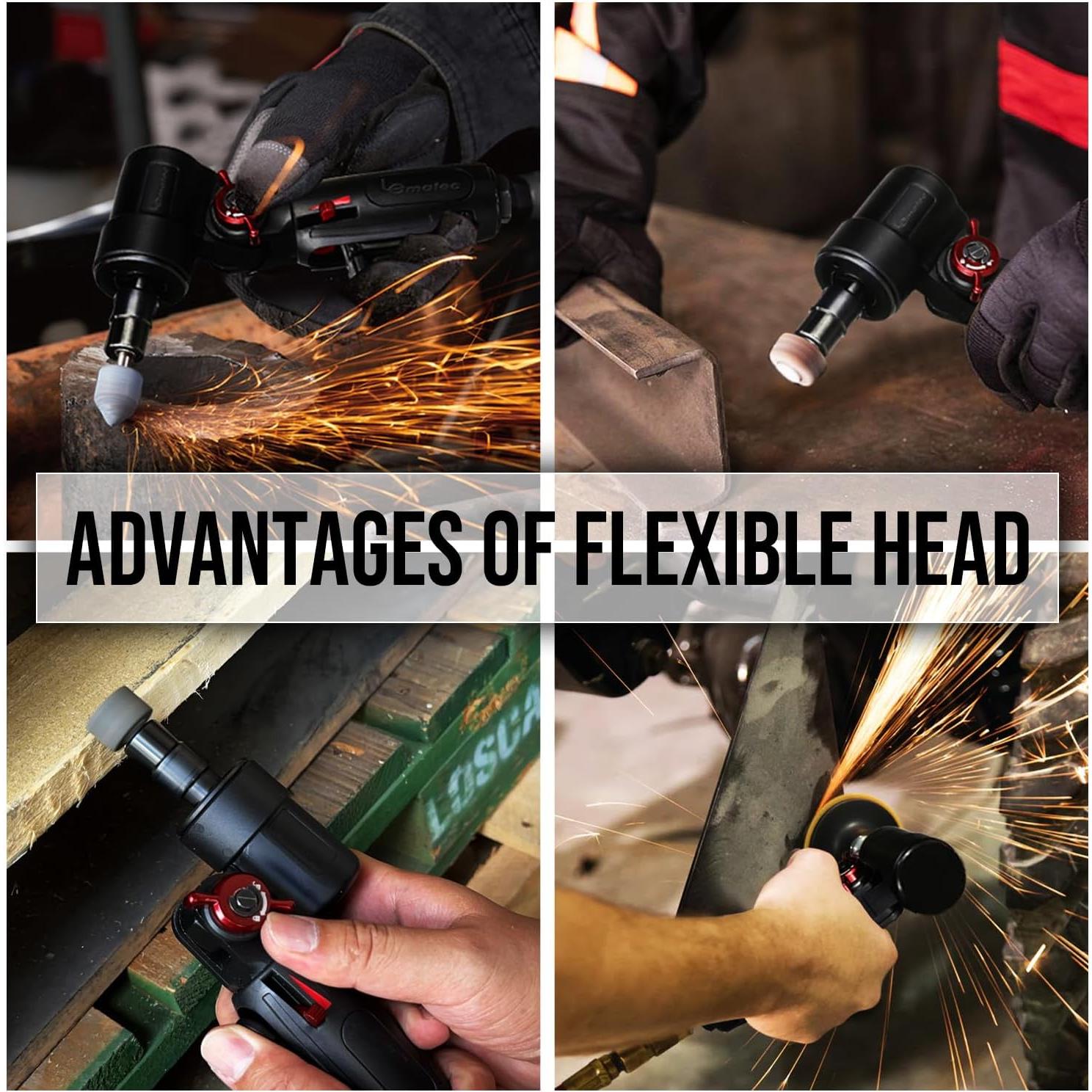 Amoladora Neumática LE LEMATEC LE-G2543R 20,000 RPM 0.68 kg