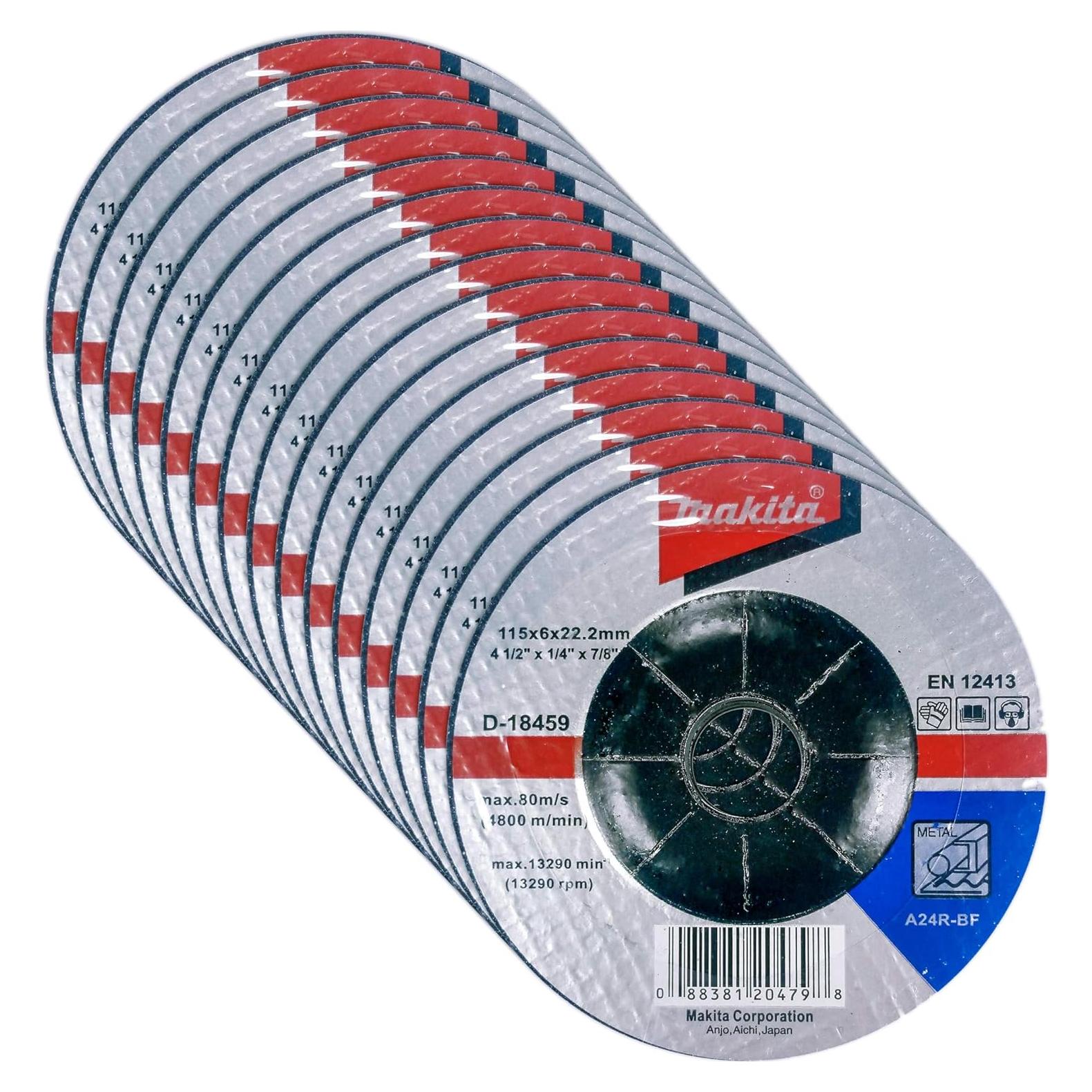 Ruedas de Esmeril Makita 15 Paquete 4.5" para Metal