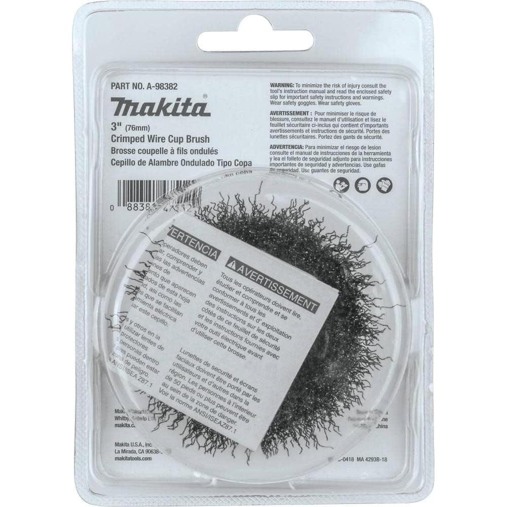 Cepillo de Copa Alambre Trenzado Makita 3" (7,62 cm) M10