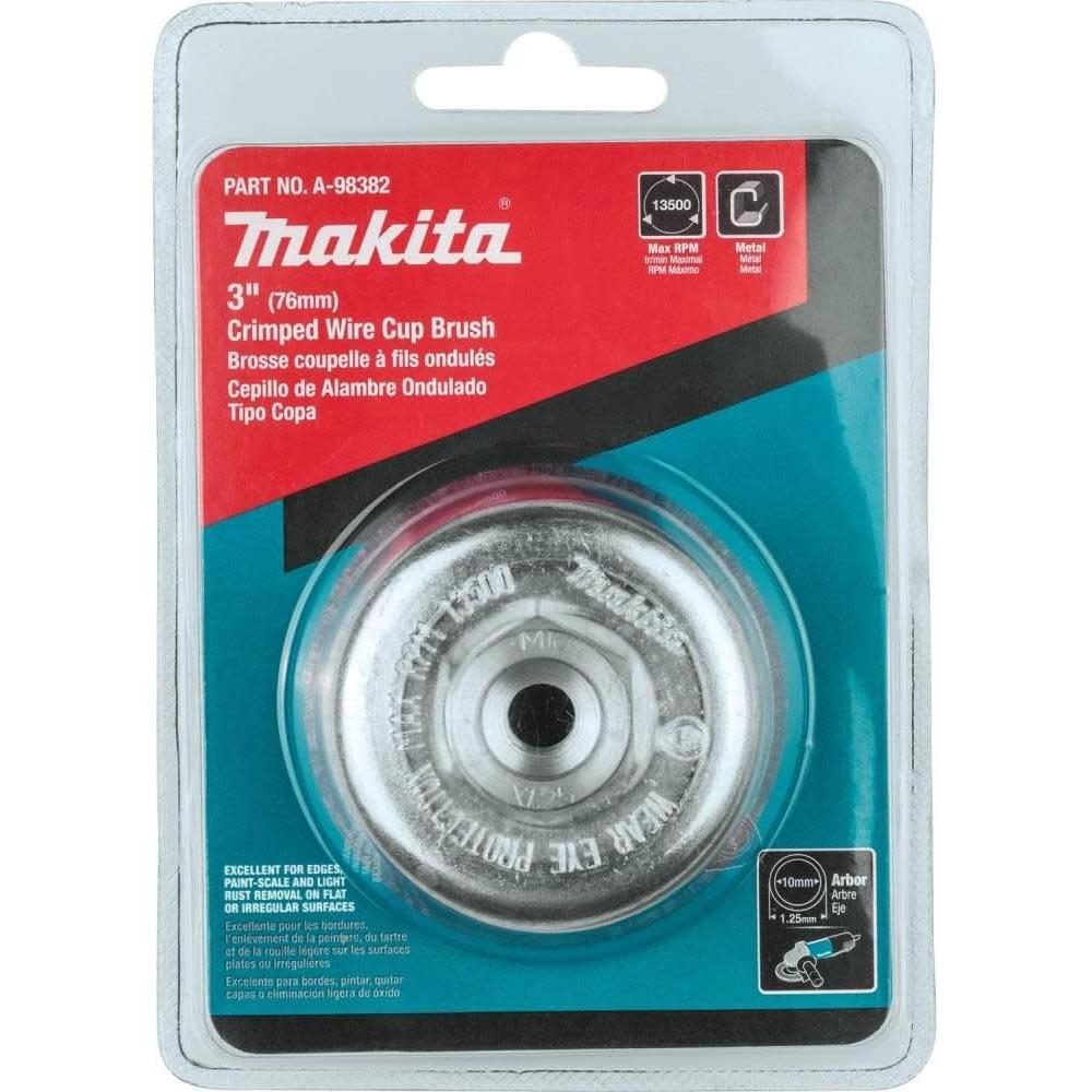 Cepillo de Copa Alambre Trenzado Makita 3" (7,62 cm) M10