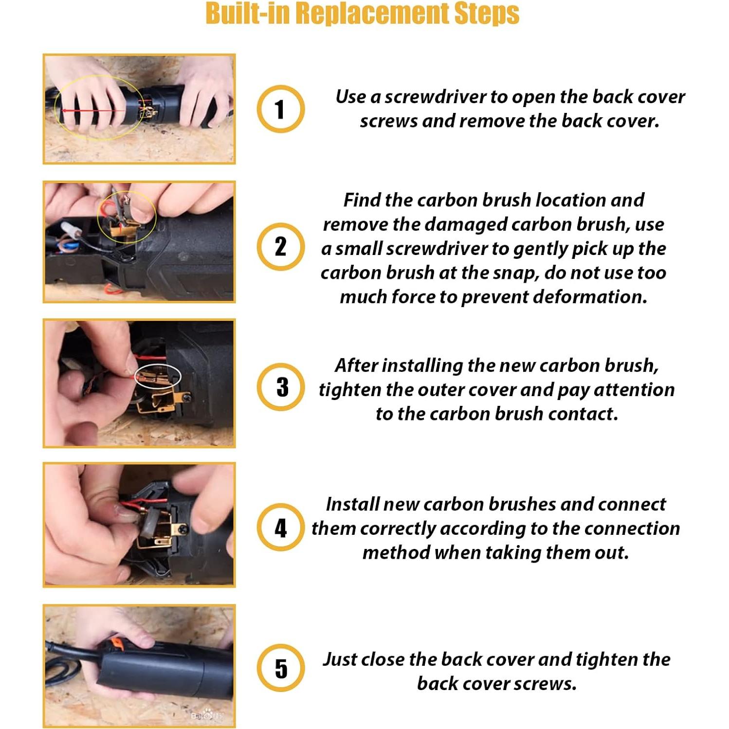 Juego 40Pcs Escobillas de Carbón Makita 10 Tamaños