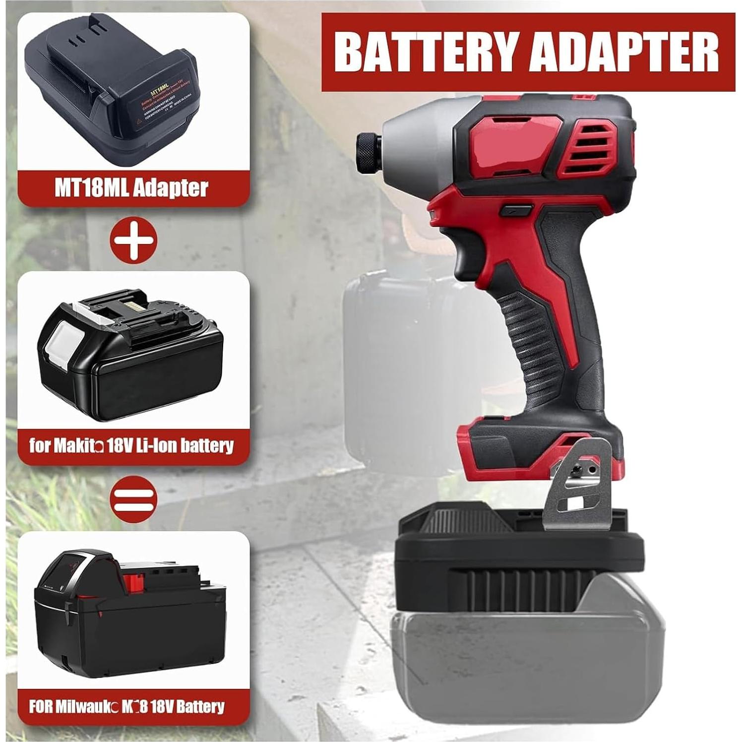 Adaptador de Batería URUN de Makita a Milwaukee 18V