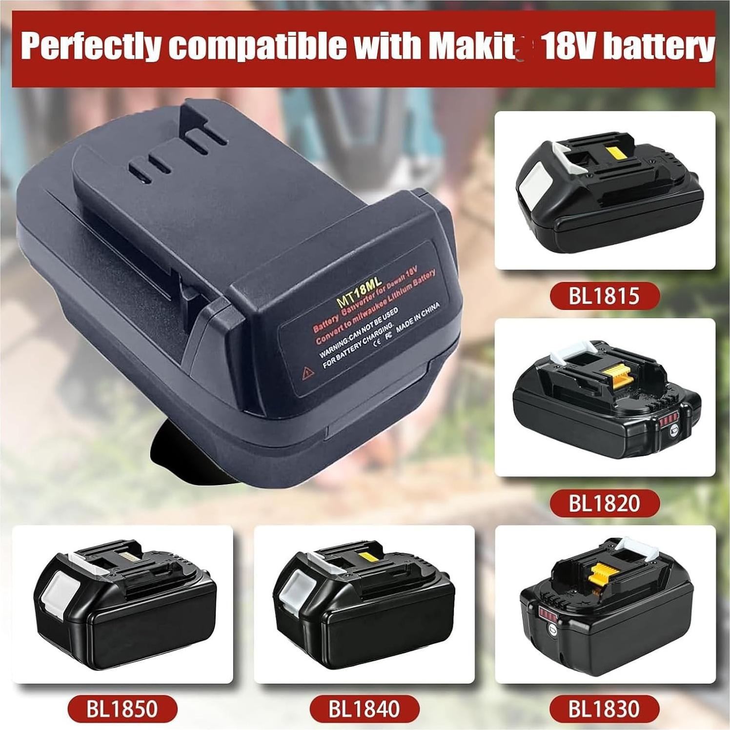 Adaptador de Batería URUN de Makita a Milwaukee 18V