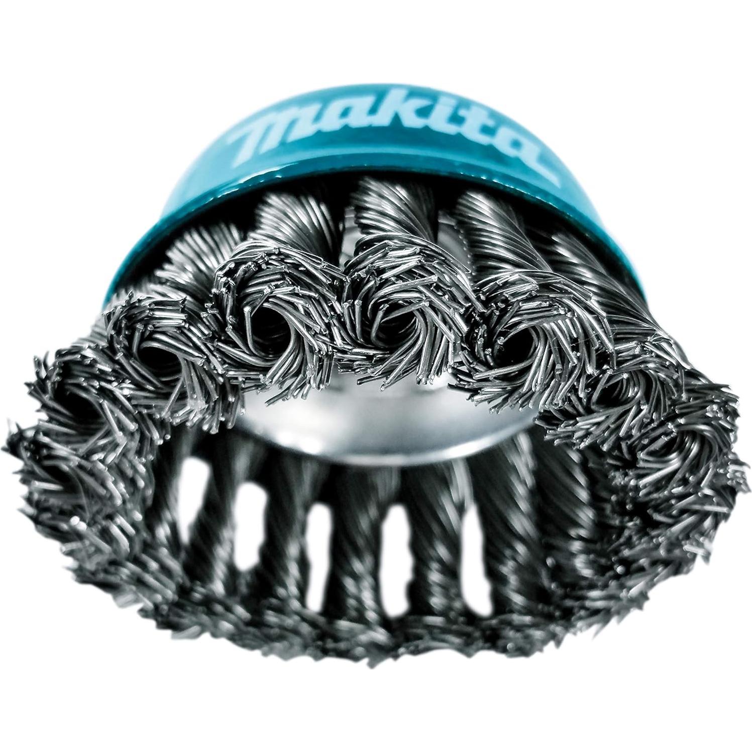 Cepillo de Copa Trenzado Makita 3" para Amoladoras - Acero