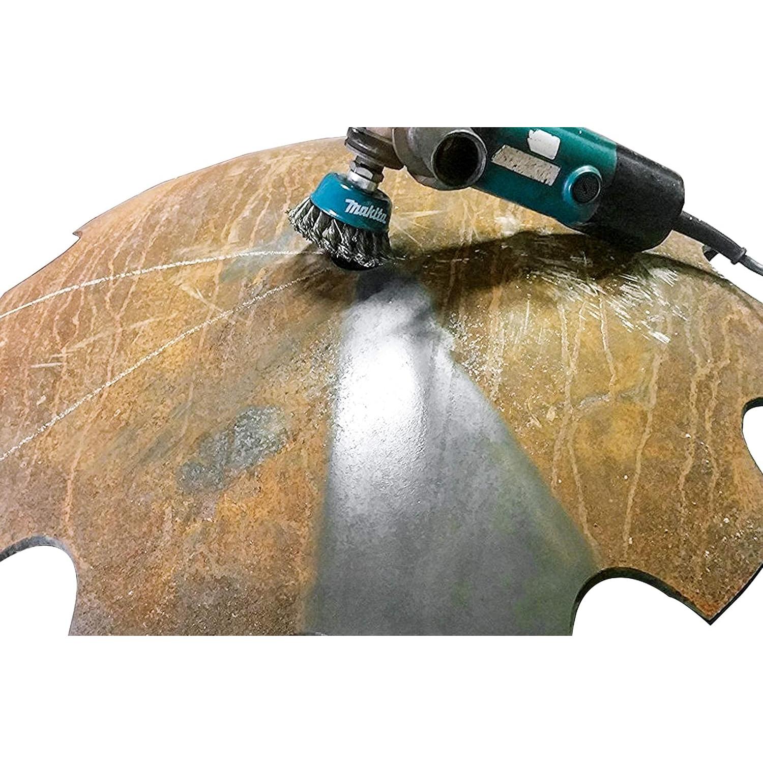 Cepillo de Copa Trenzado Makita 3" para Amoladoras - Acero