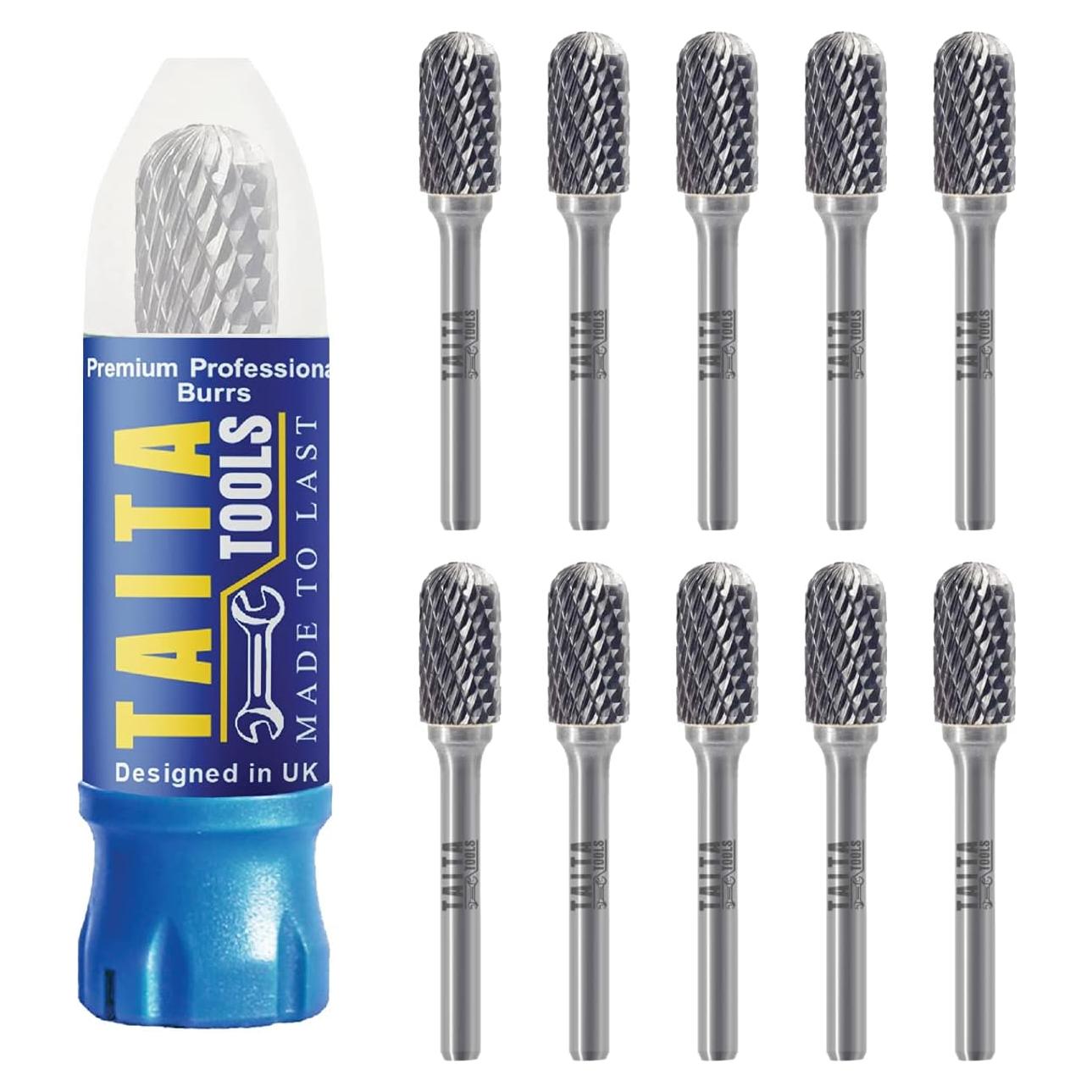 Fresas de Carburo TaitaTools SC-3 10 Piezas para Madera y Metal