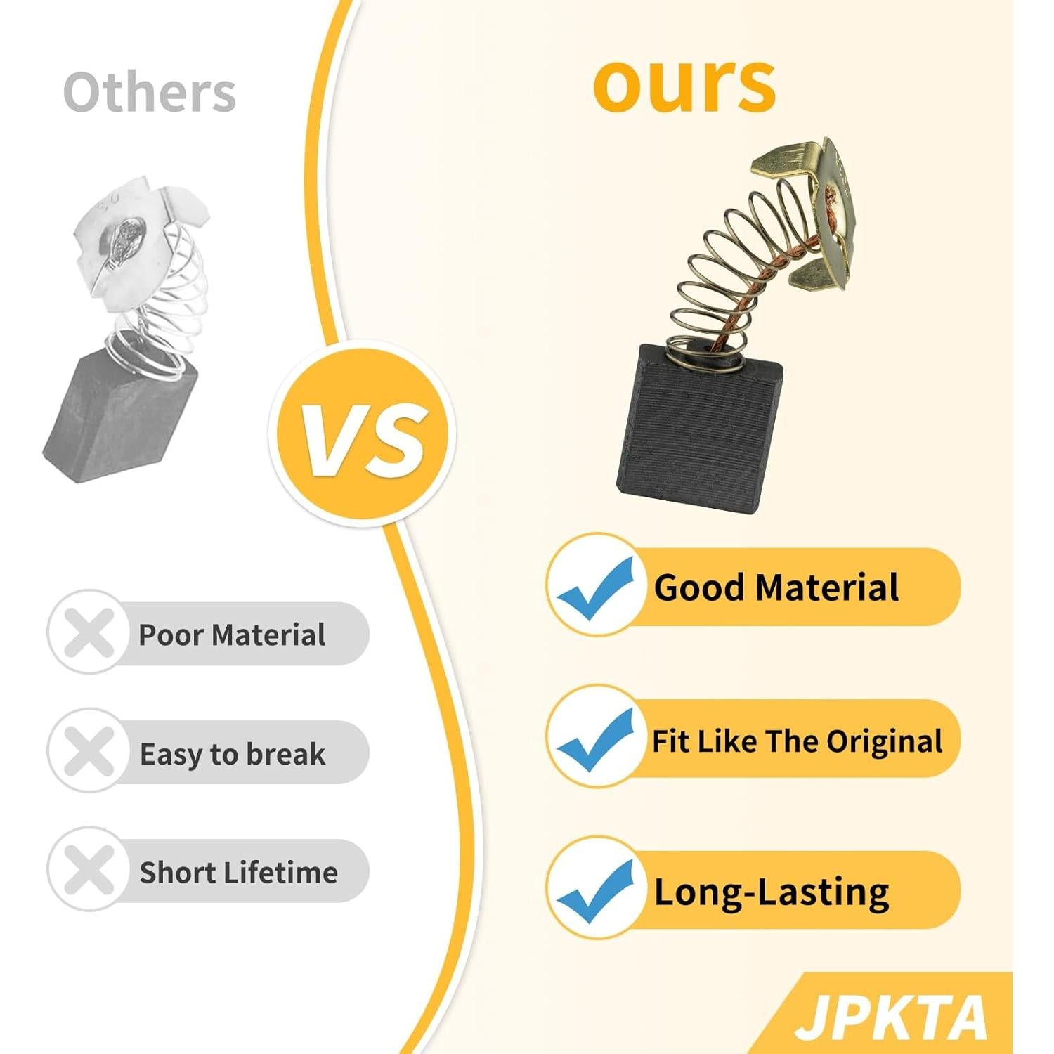 4 Pcs Escobillas de Carbono JPKTA CB204 CB203 22.86 cm