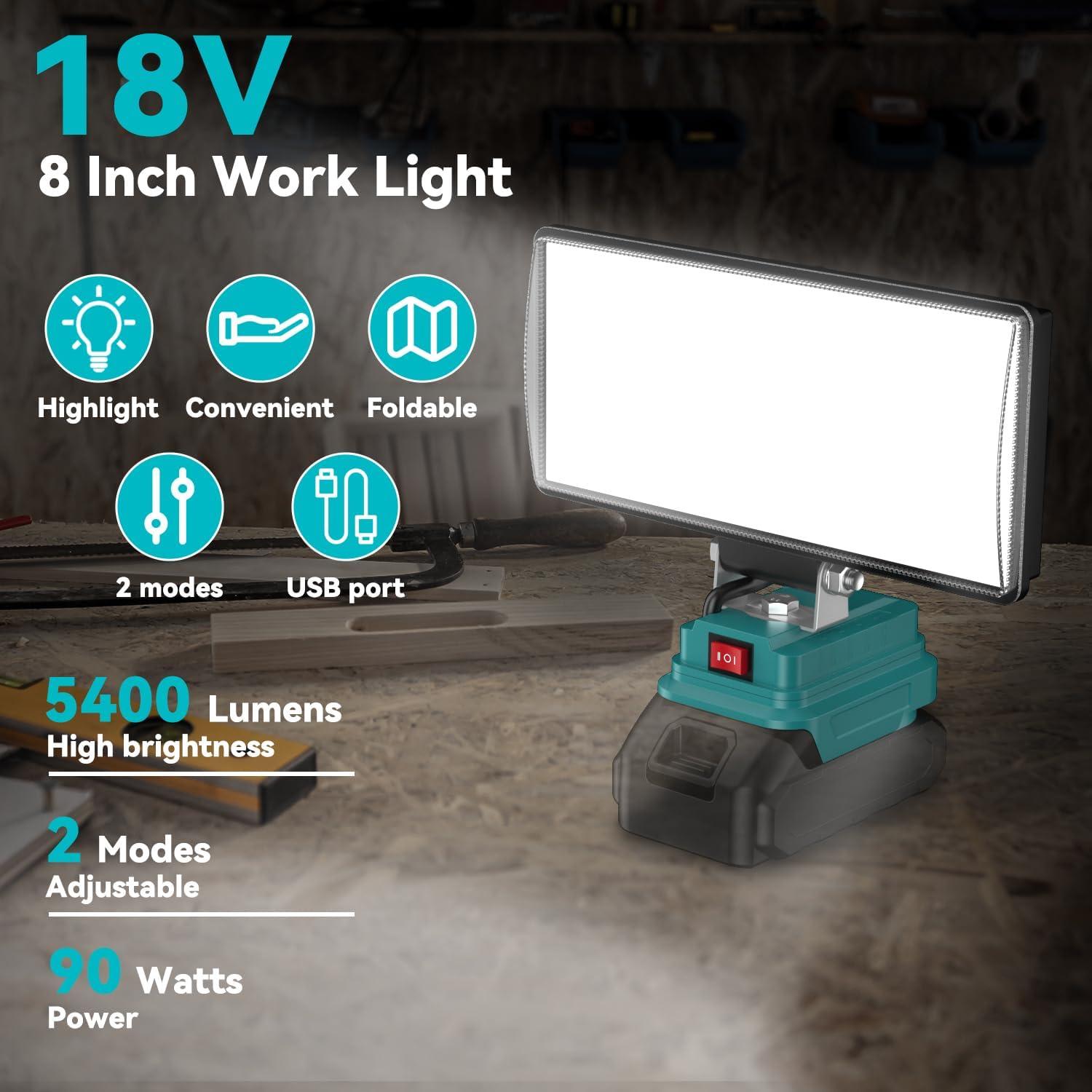 Luz de trabajo LED DEMIMA 23cm para batería Makita 18V