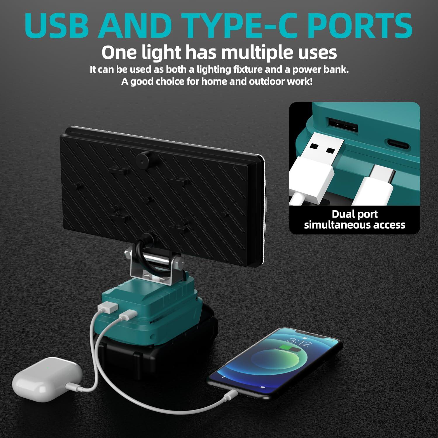 Luz de trabajo LED DEMIMA 23cm para batería Makita 18V