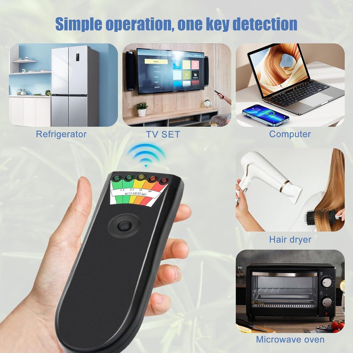 Detector de Radiación Electromagnética EMF CCTP Portátil 2 Pcs