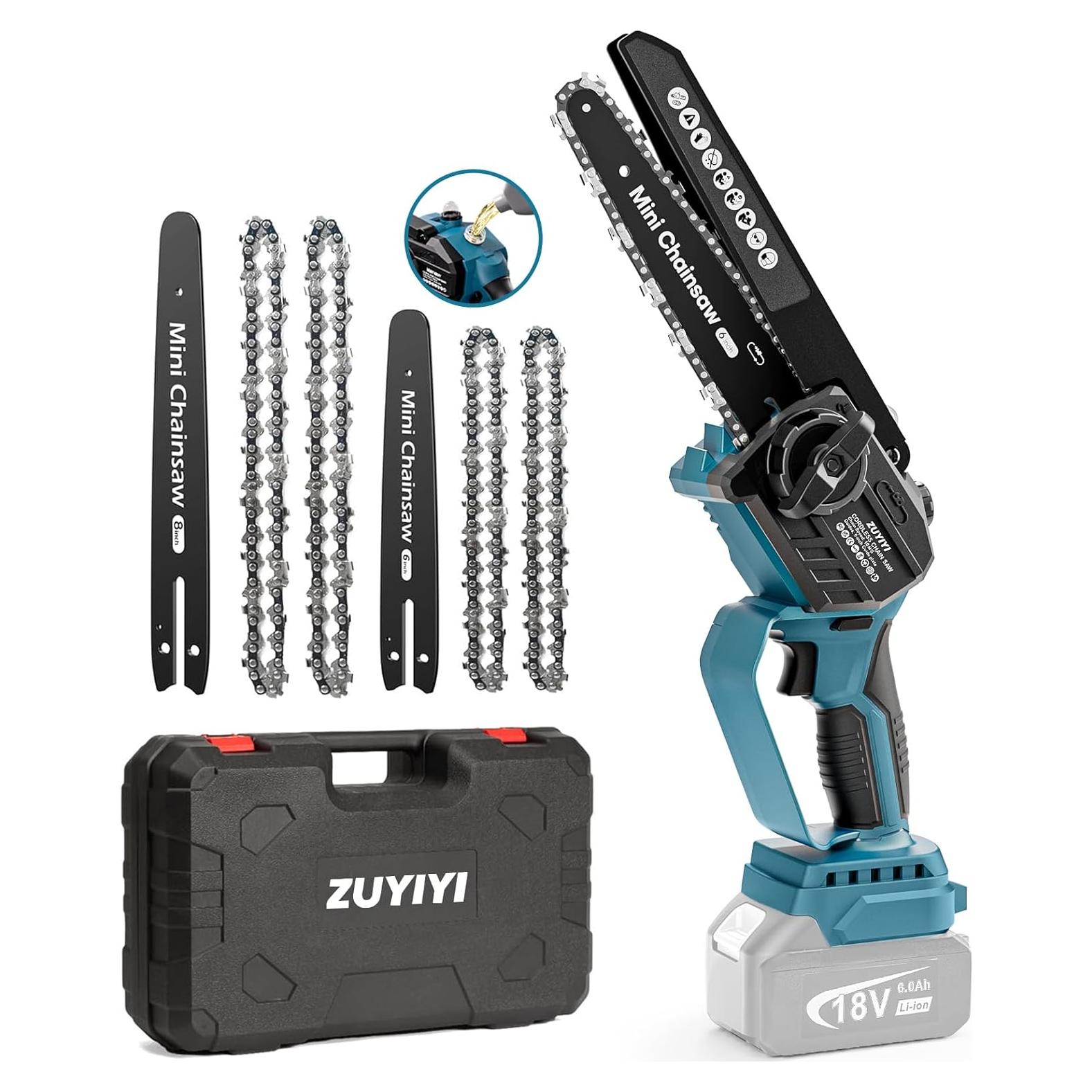 Motosierra eléctrica ZUYIYI 6" y 8" para batería 18V