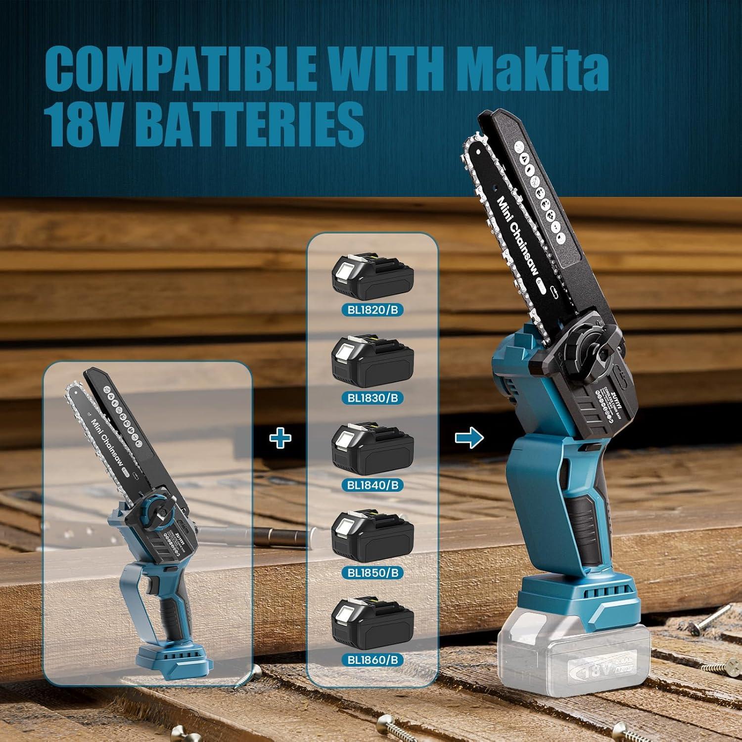 Motosierra eléctrica ZUYIYI 6" y 8" para batería 18V