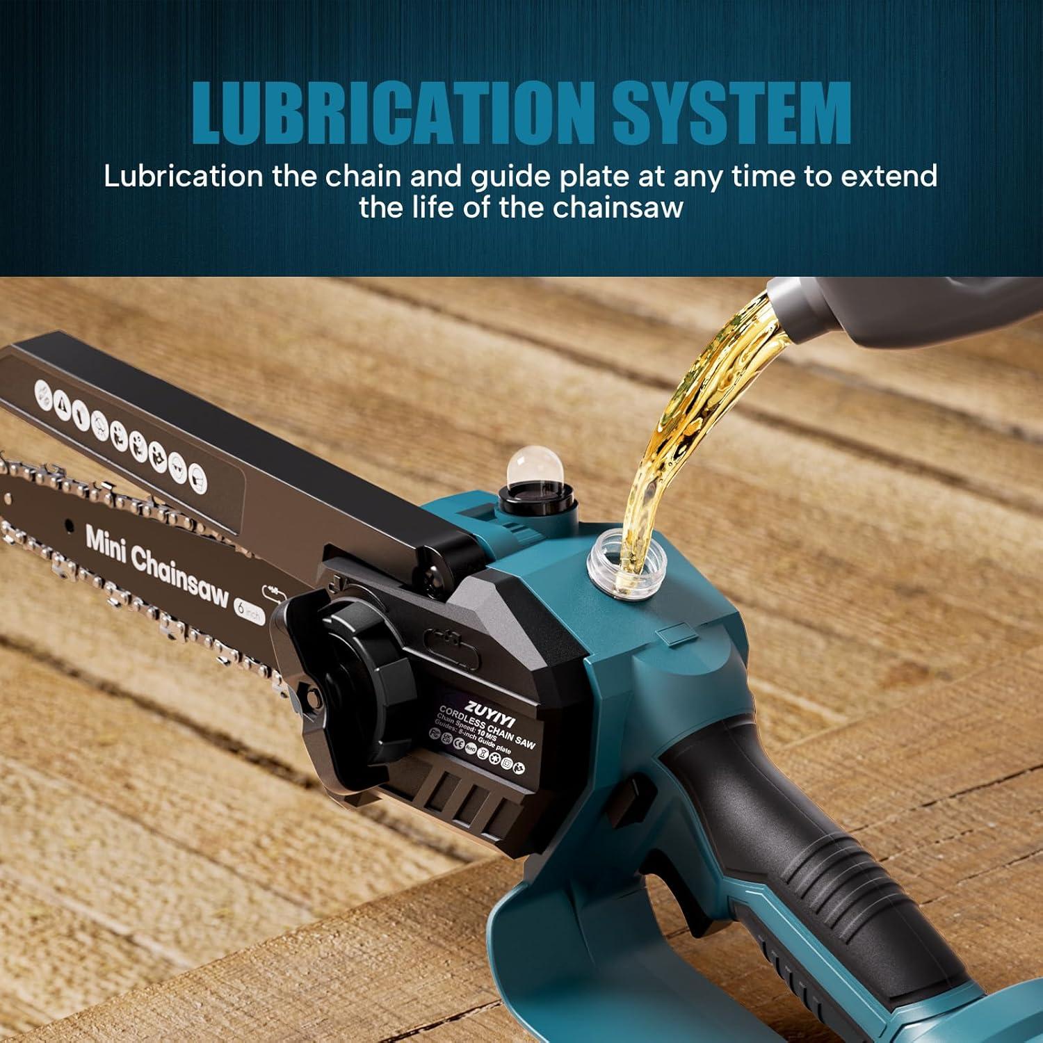 Motosierra eléctrica ZUYIYI 6" y 8" para batería 18V