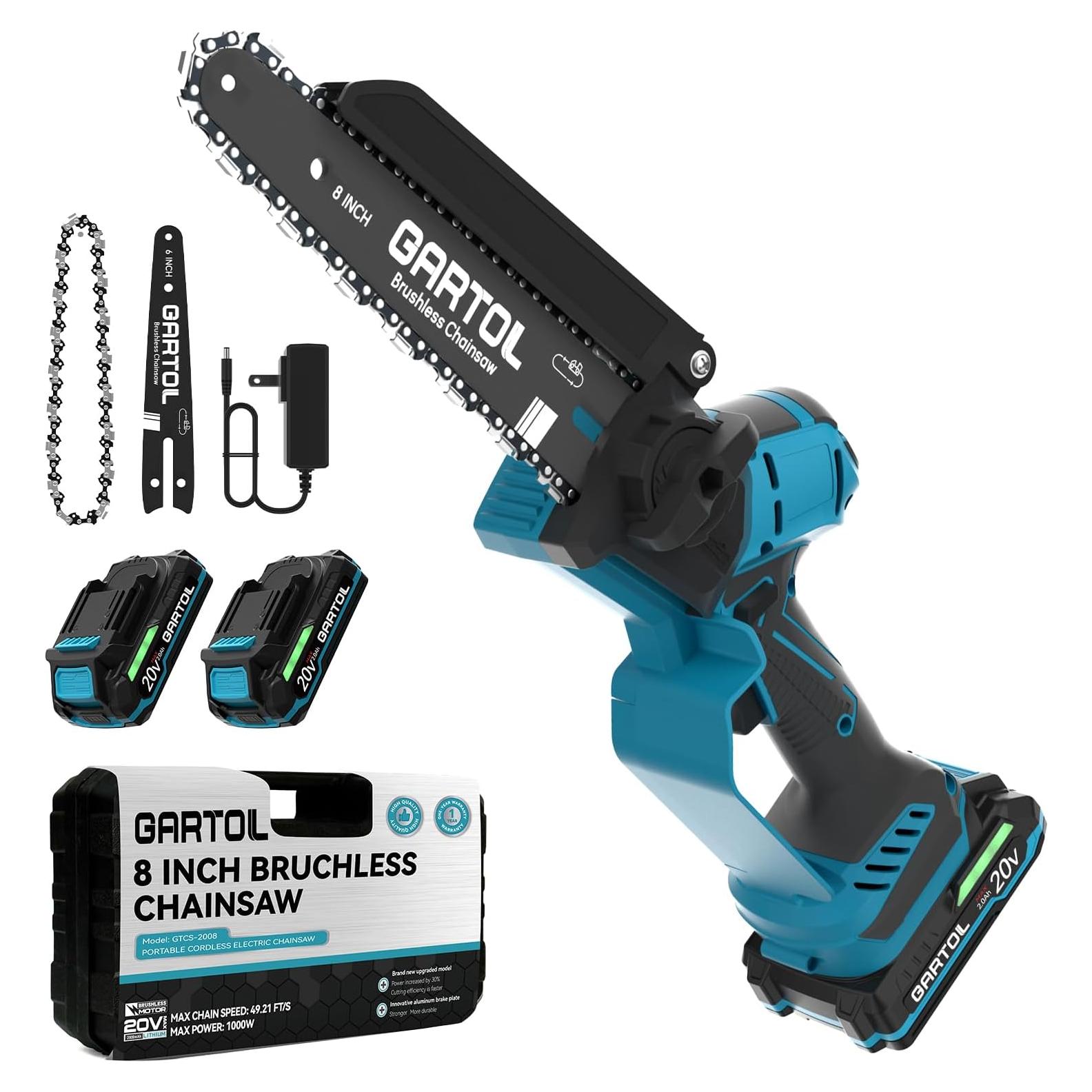 Motosierra Eléctrica Inalámbrica GARTOL 20V 1000W 2-en-1