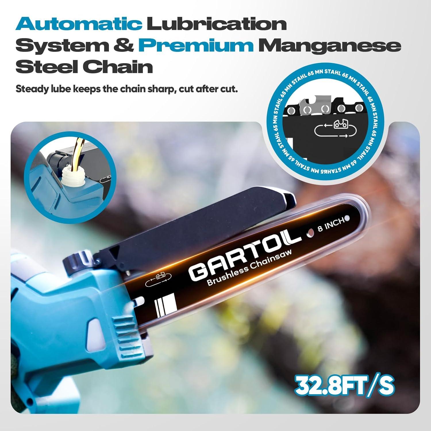 Motosierra Eléctrica Inalámbrica GARTOL 20V 1000W 2-en-1