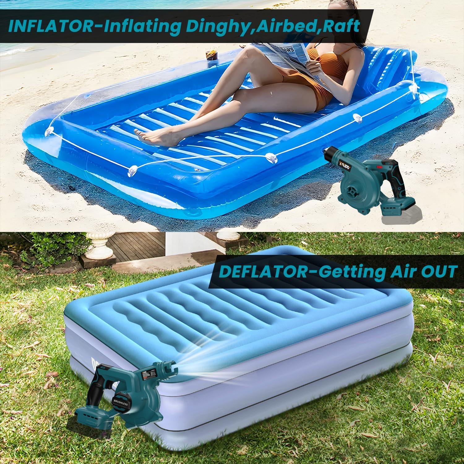 Soplador de Hojas YAWV 18V Inalámbrico 2 en 1 290,7 km/h