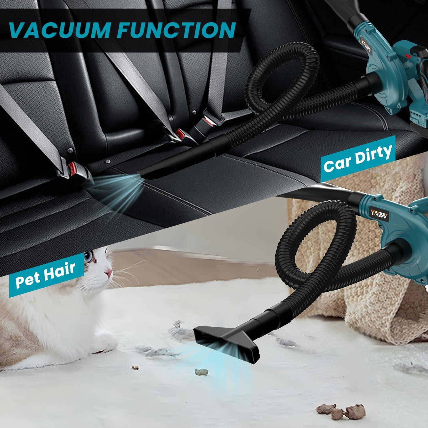 Soplador de Hojas YAWV 18V Inalámbrico 2 en 1 290,7 km/h