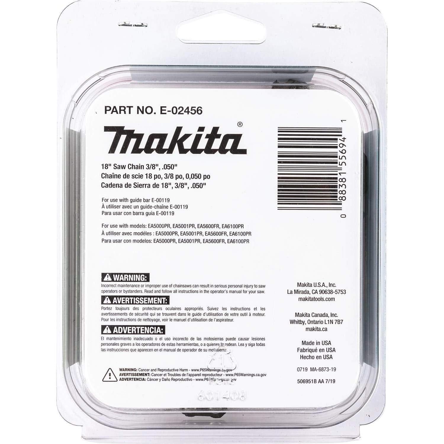 Cadena de sierra Makita E-02456 45,72 cm 64 eslabones