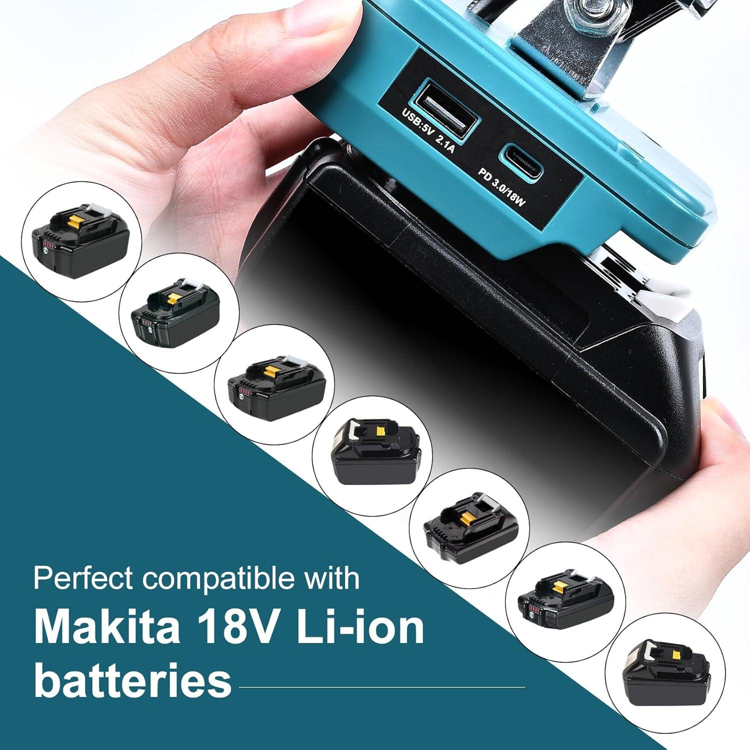 Luz de trabajo LED Fiihio 6800LM para baterías Makita 18V