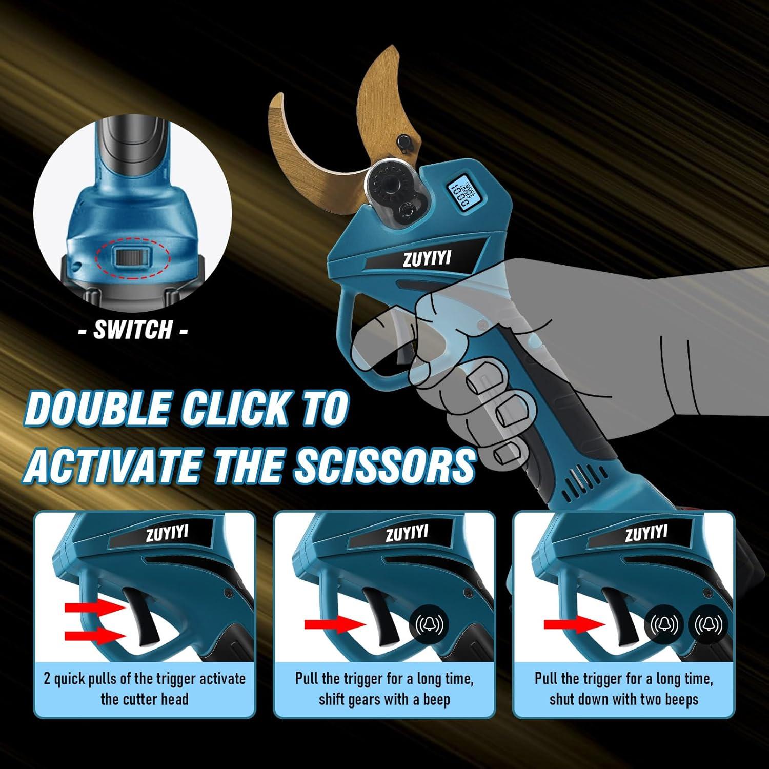Tijeras de Podar Eléctricas ZUYIYI 60mm Inalámbricas