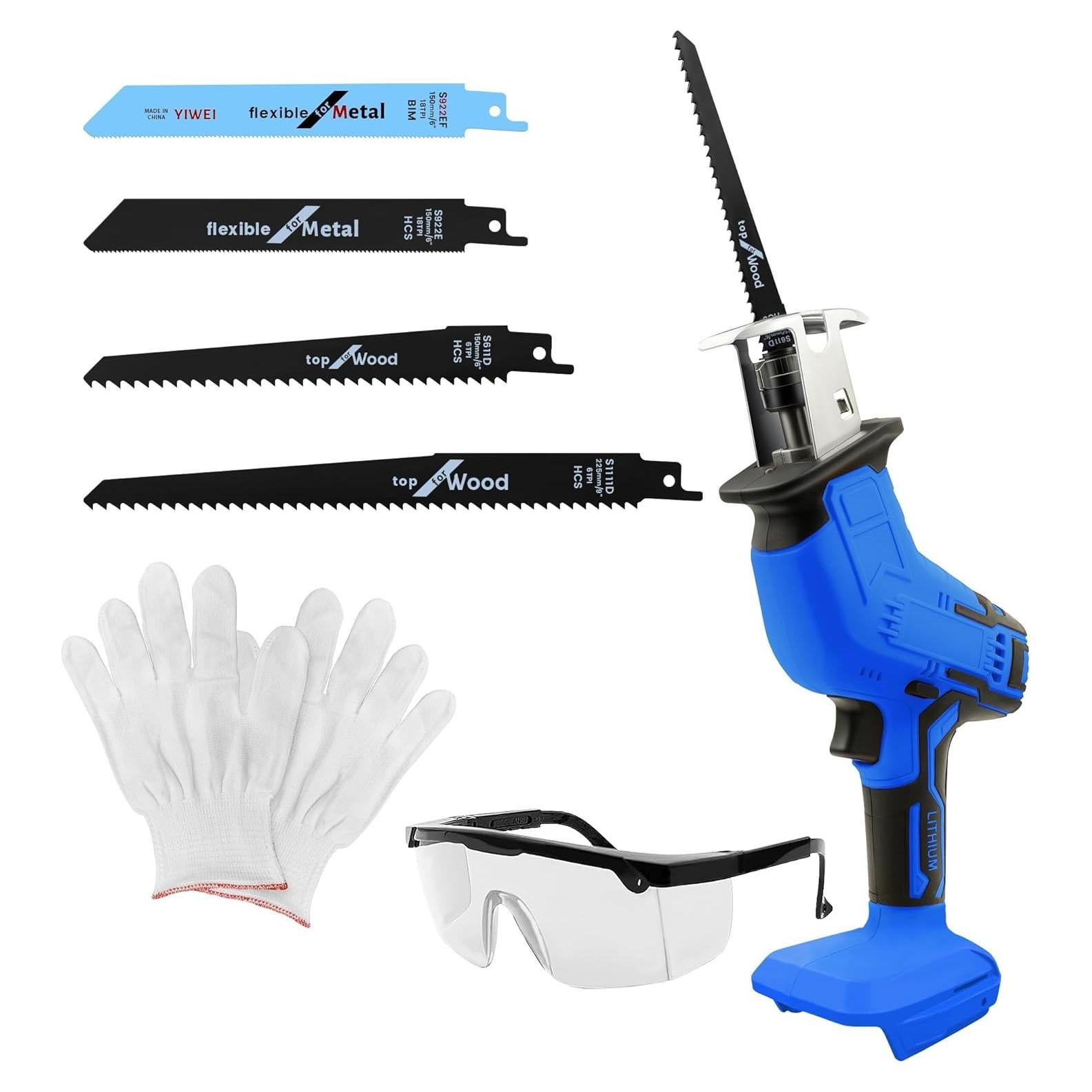 Sierra Recíproca Inalámbrica Mudite 18V con 4 Cuchillas