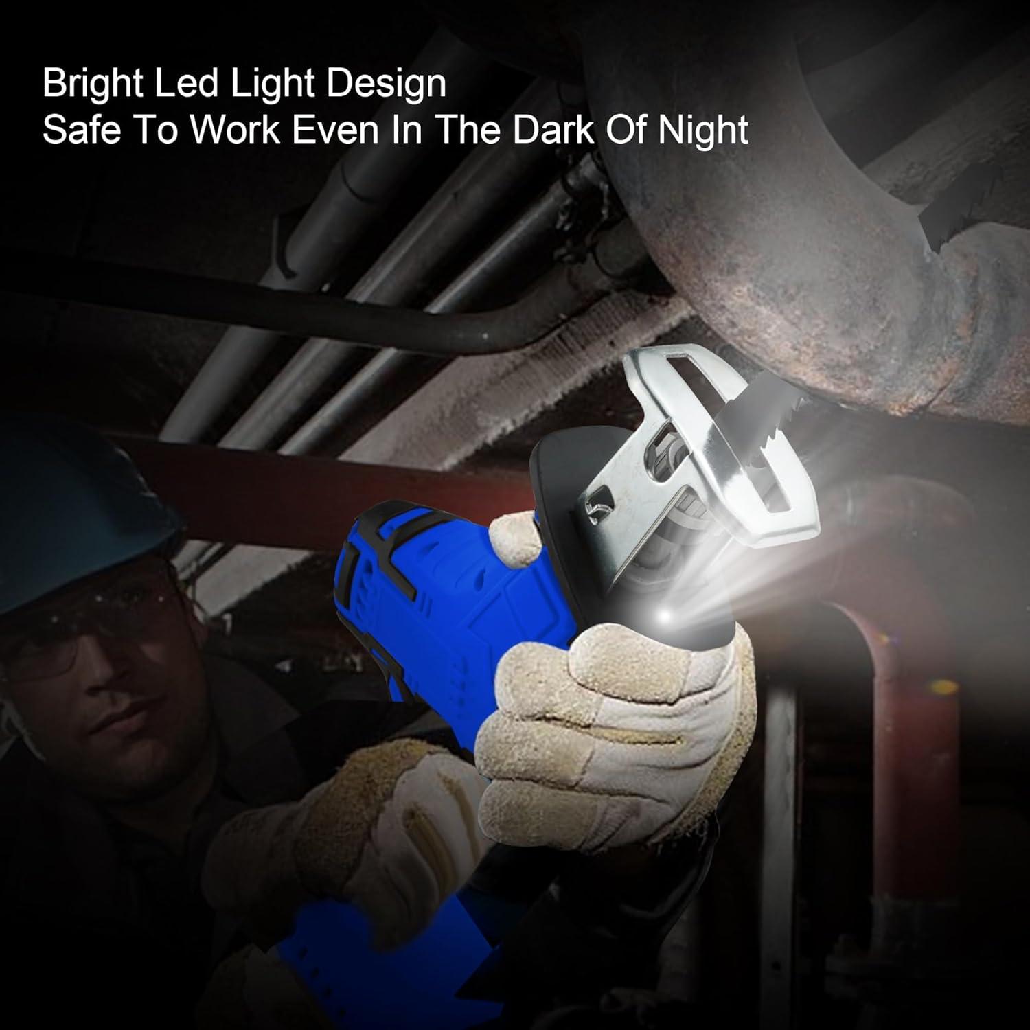 Sierra Recíproca Inalámbrica Mudite 18V con 4 Cuchillas