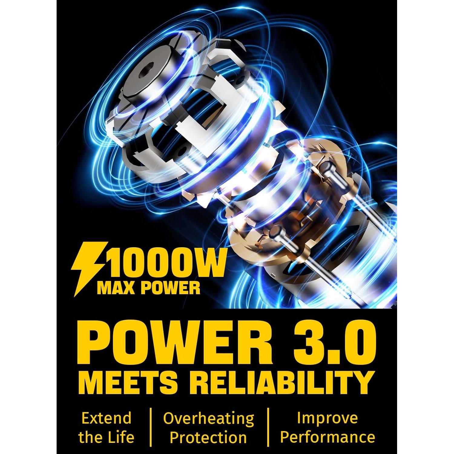 Sierra de Poste Inalámbrica TROOZY 8" con Poste Telescópico 2-en-1