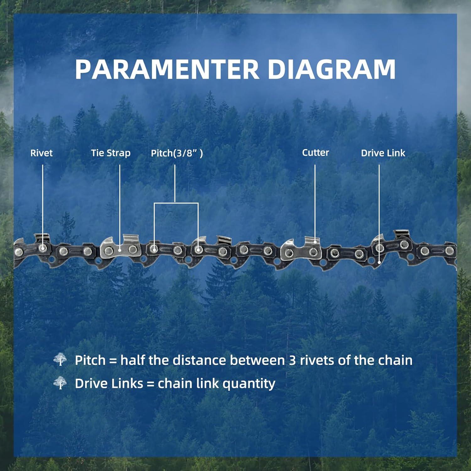Guía de motosierra 14" + 3 cadenas Craftsman Echo Poulan
