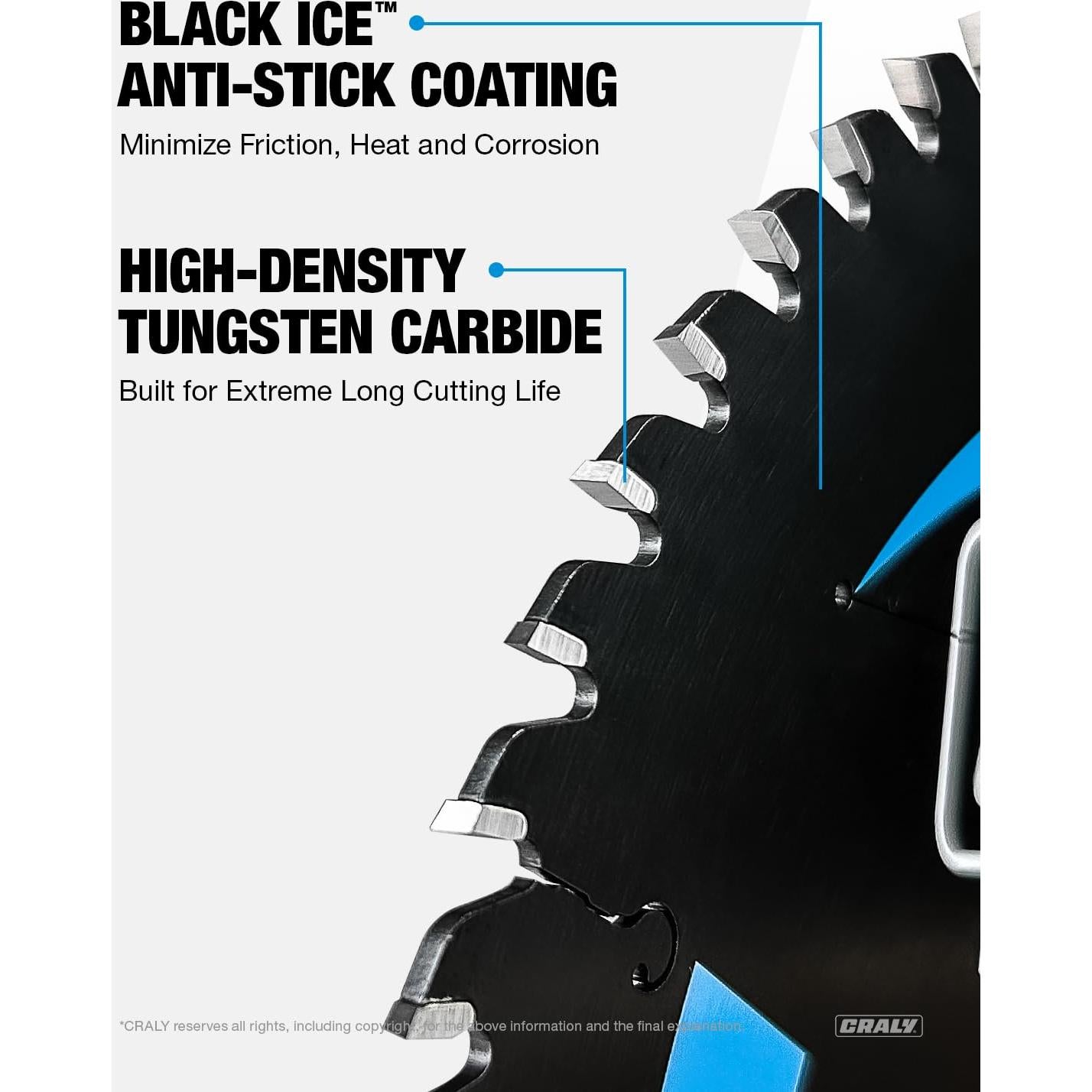 Hoja de Sierra Circular CRALY 16,51 cm 60 Dientes Carburo
