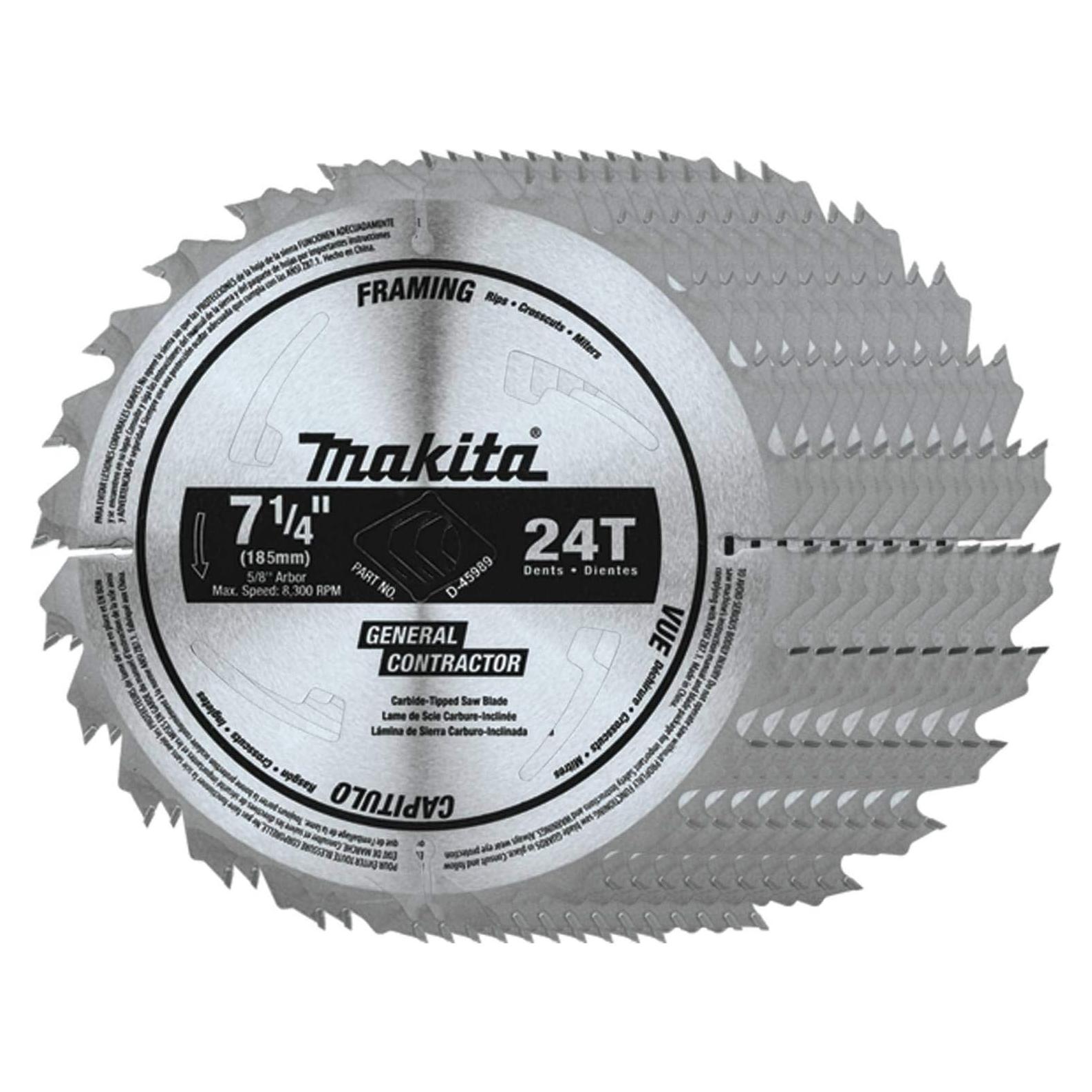 Hoja de sierra circular Makita D-45989 24T 10 piezas