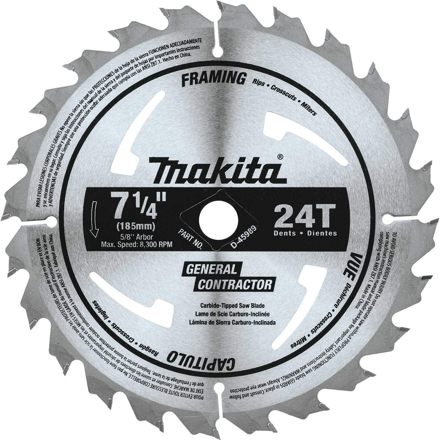 Hoja de sierra circular Makita D-45989 24T 10 piezas