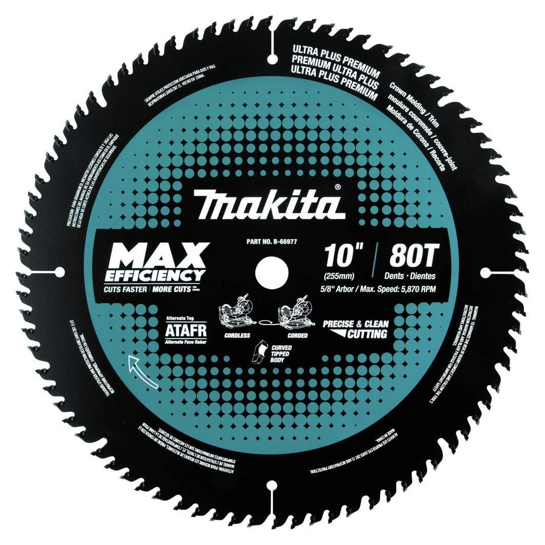 Hoja de sierra ingletadora Makita B-66977 10" 80T Carburo
