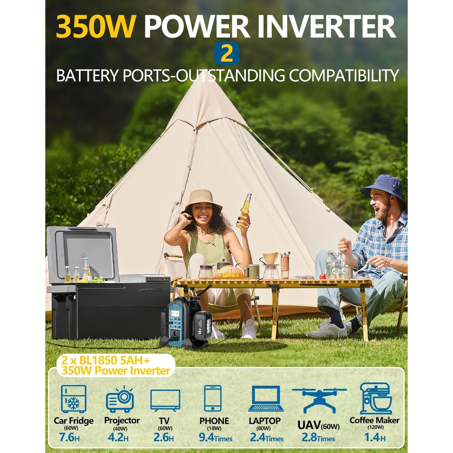 Inversor Taingwei 350W DC 18V a AC 220V 2 Puertos USB