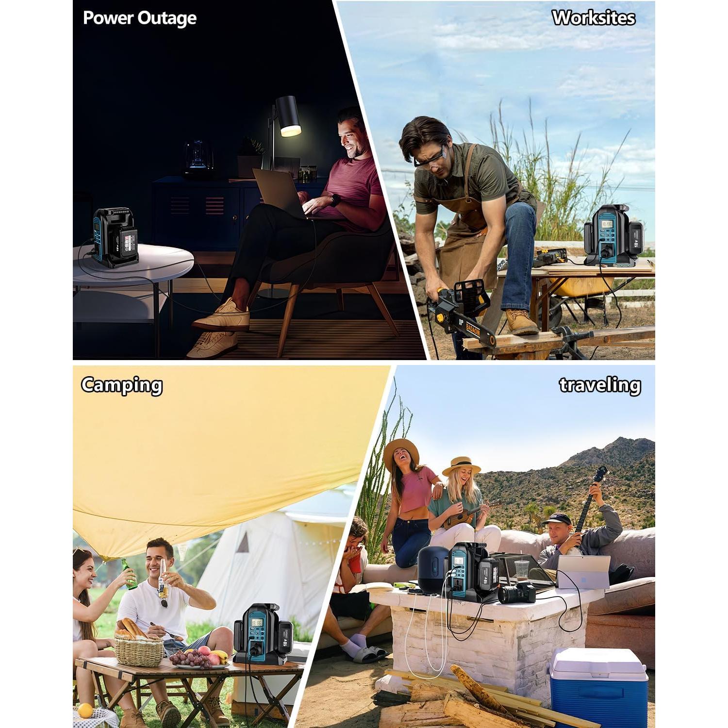 Inversor Taingwei 350W DC 18V a AC 220V 2 Puertos USB