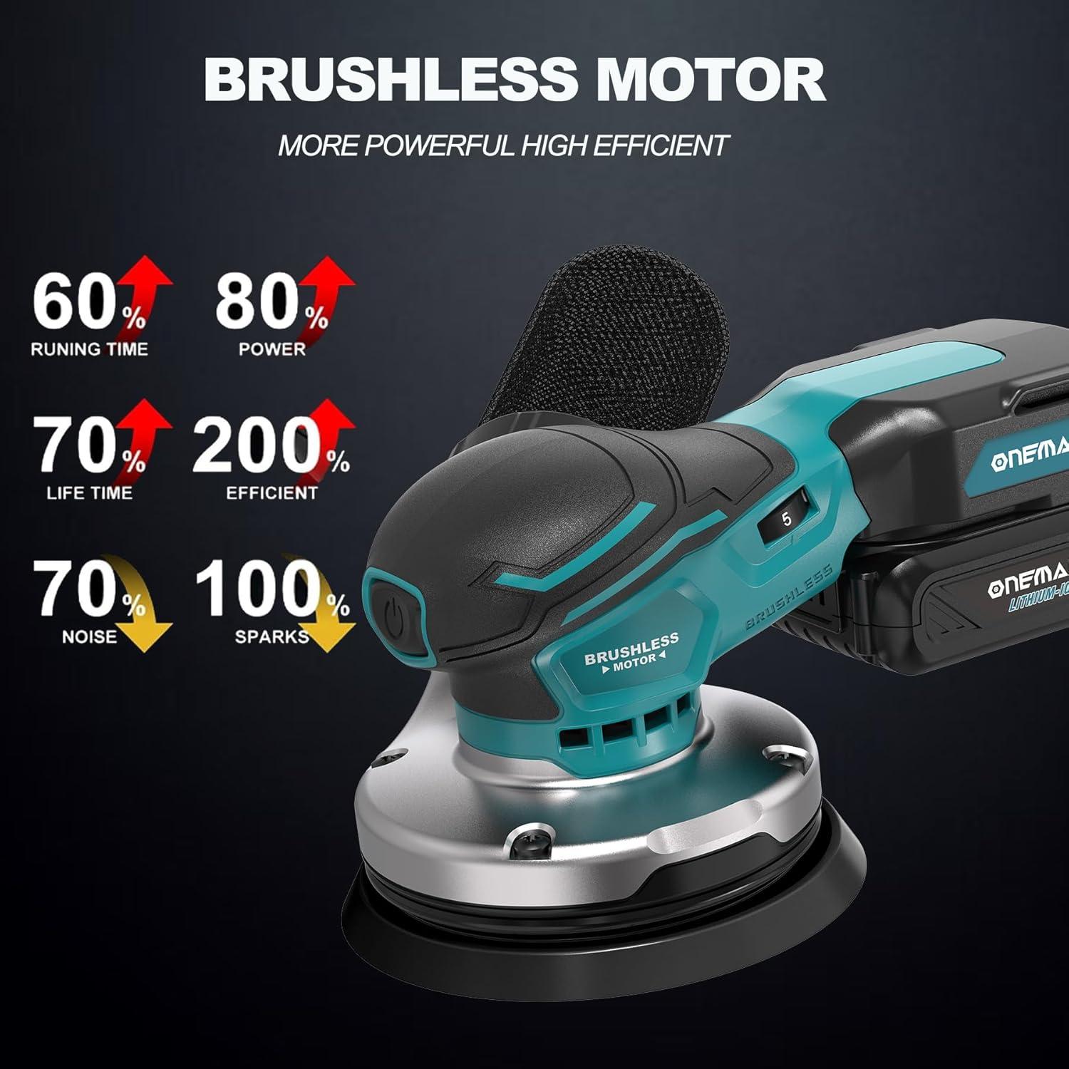 Lijadora Orbital ONEMANA 20V 7 Velocidades 12,7 cm