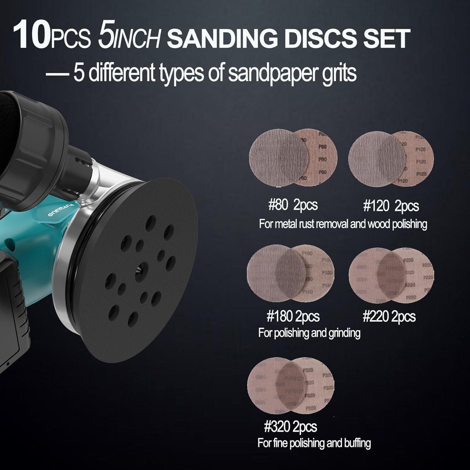 Lijadora Orbital ONEMANA 20V 7 Velocidades 12,7 cm
