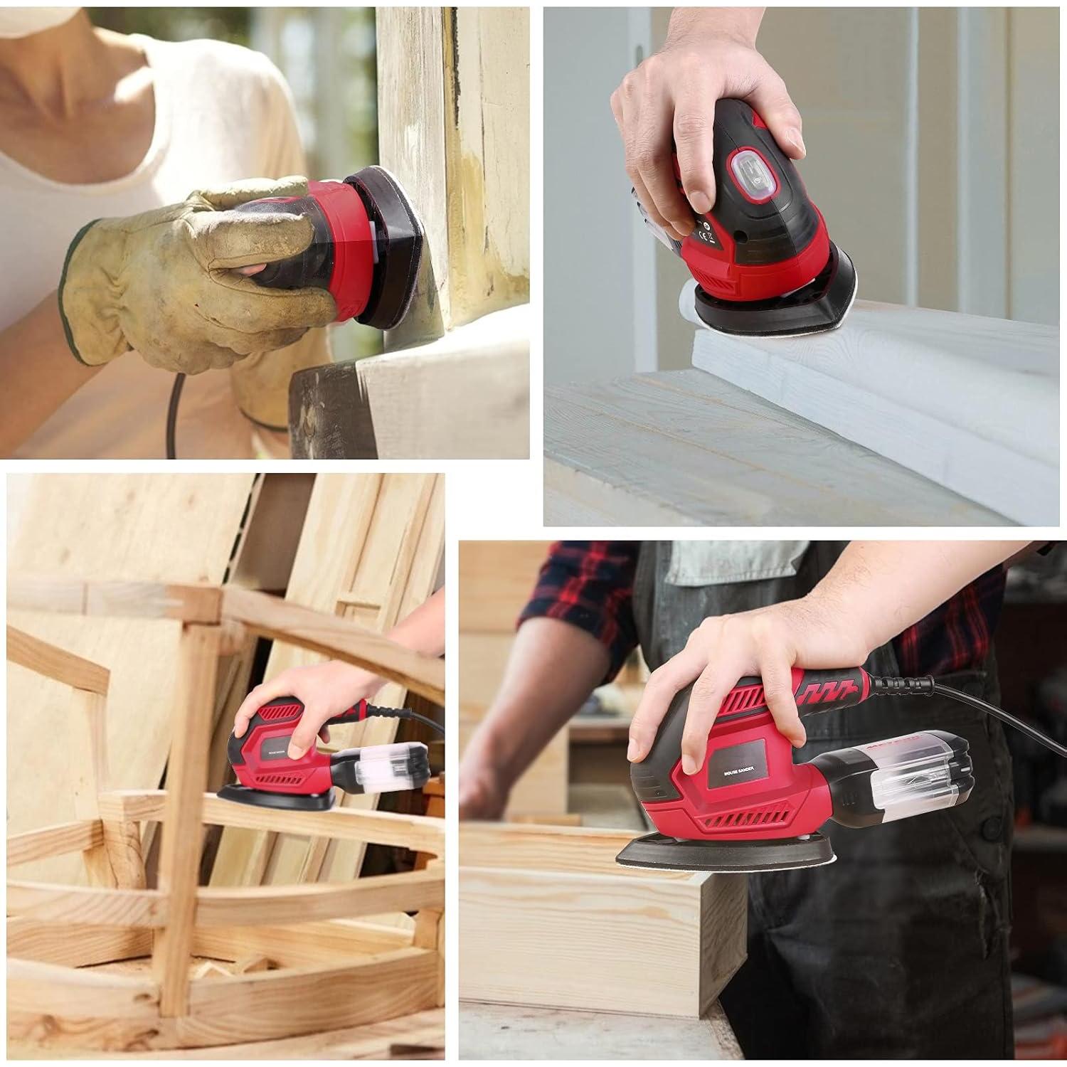 Lijadora Eléctrica Vistreck 200W con 20 Papeles de Lija