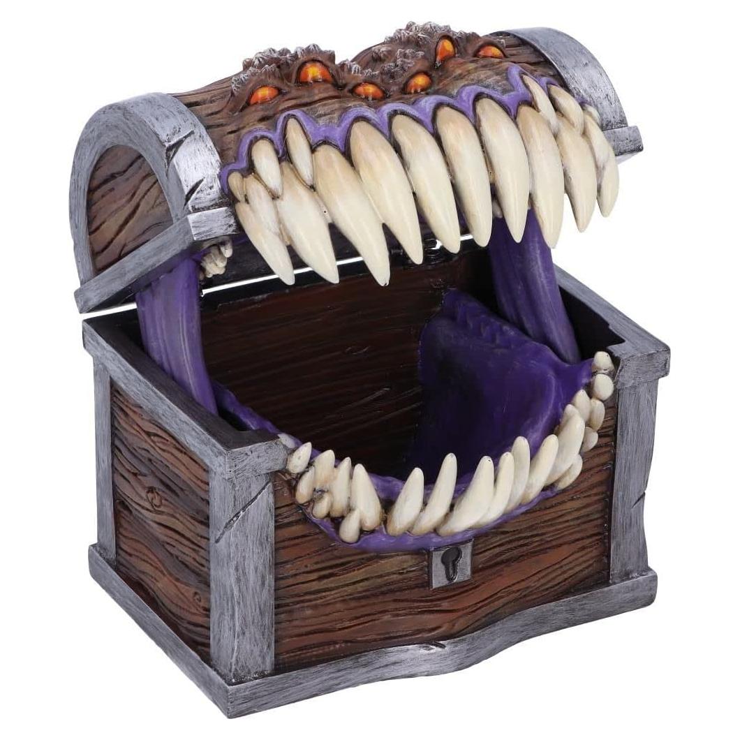 Caja de Dados Mimic D&D Nemesis Now 11.3cm Resina Marrón