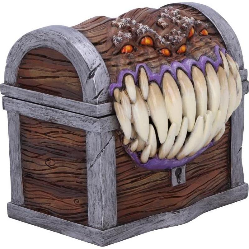 Caja de Dados Mimic D&D Nemesis Now 11.3cm Resina Marrón