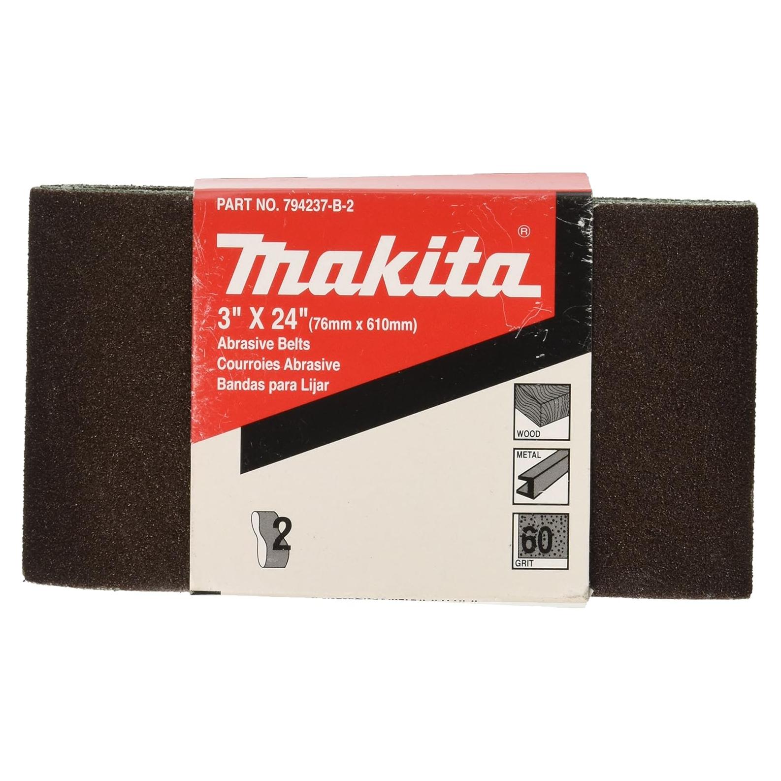 Cinta de Lijado Abrasiva Makita 742312-8A 3x24 40 Granos 10 Pzas