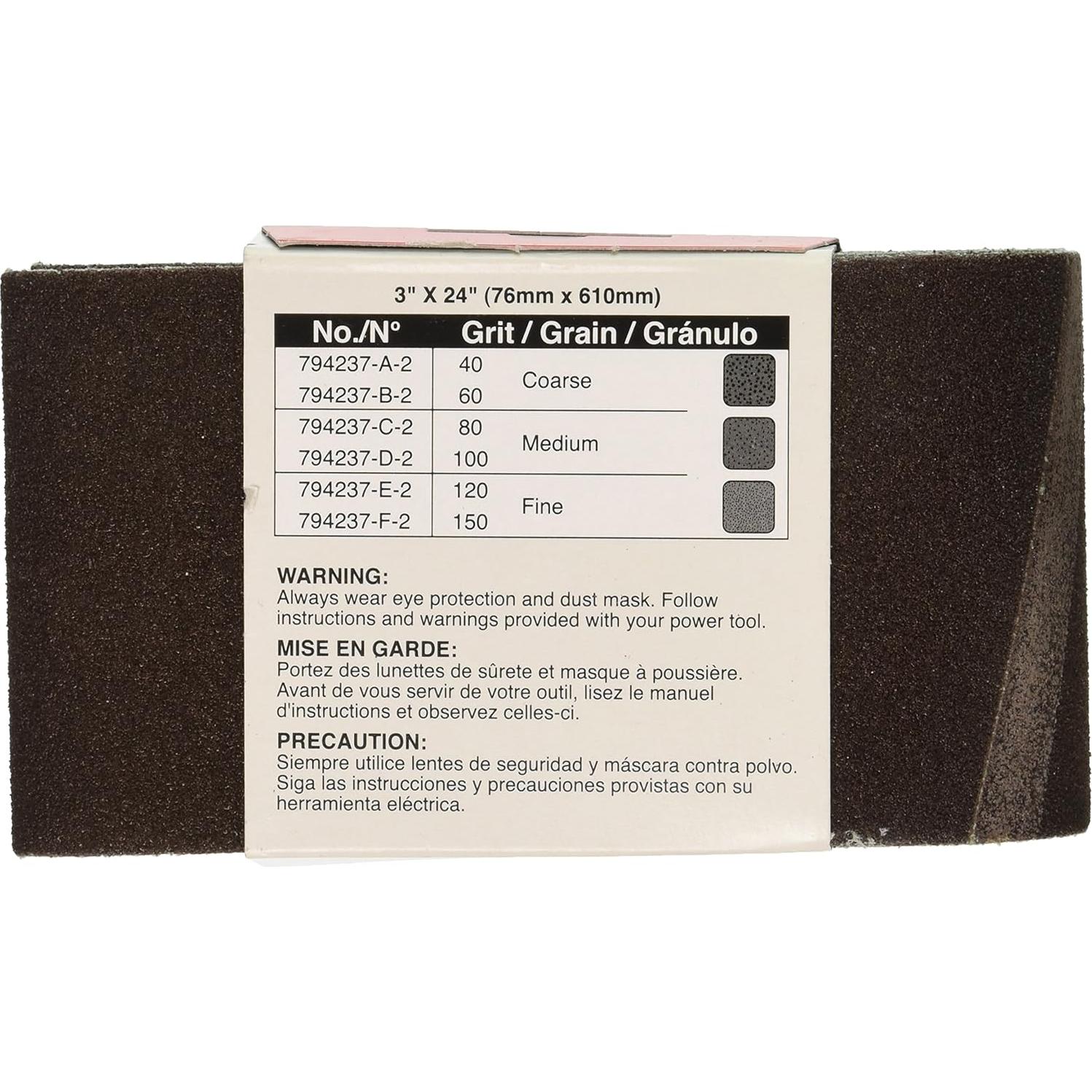 Cinta de Lijado Abrasiva Makita 742312-8A 3x24 40 Granos 10 Pzas