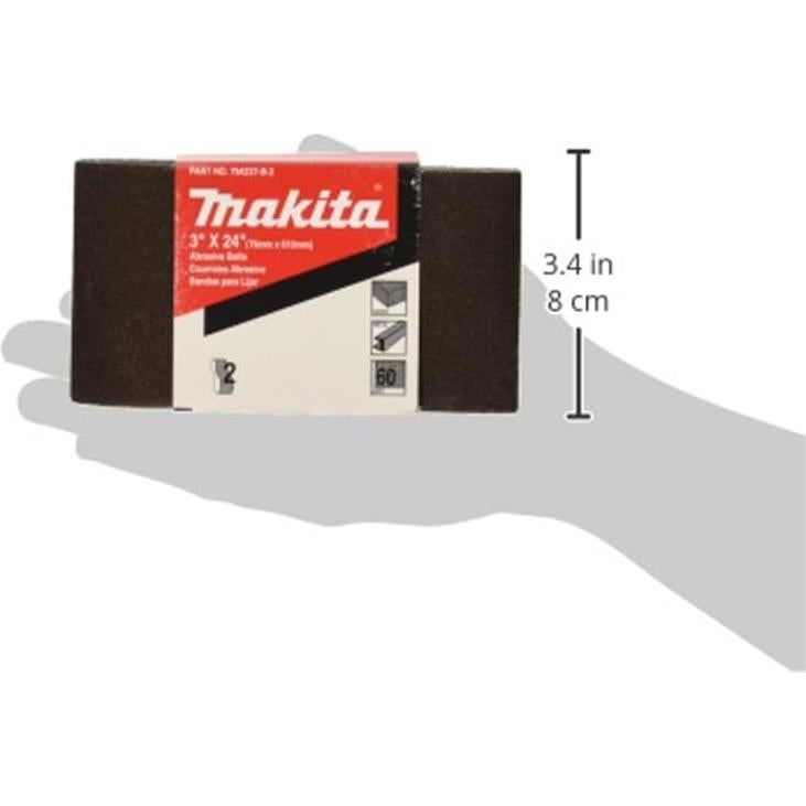 Cinta de Lijado Abrasiva Makita 742312-8A 3x24 40 Granos 10 Pzas
