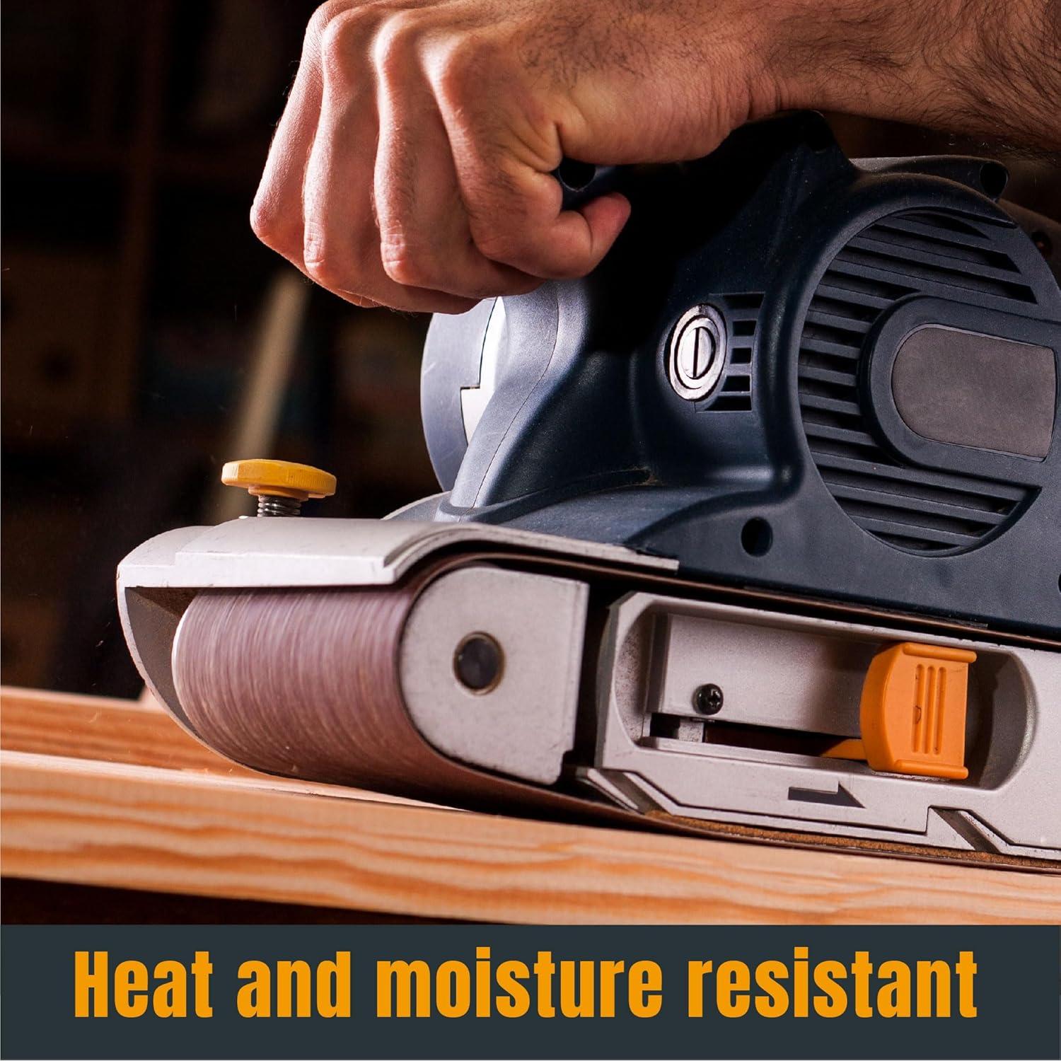 Cintas de Lijado POWERTEC 4x24" 24pk Granos 60-400