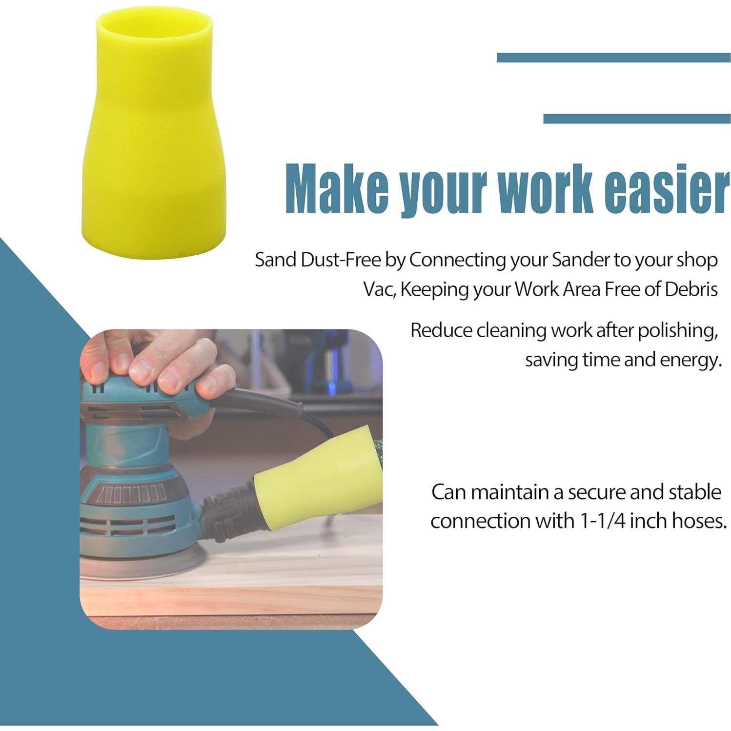 Adaptador de Aspiradora Makita 3,18 cm Amarillo 1 Pcs